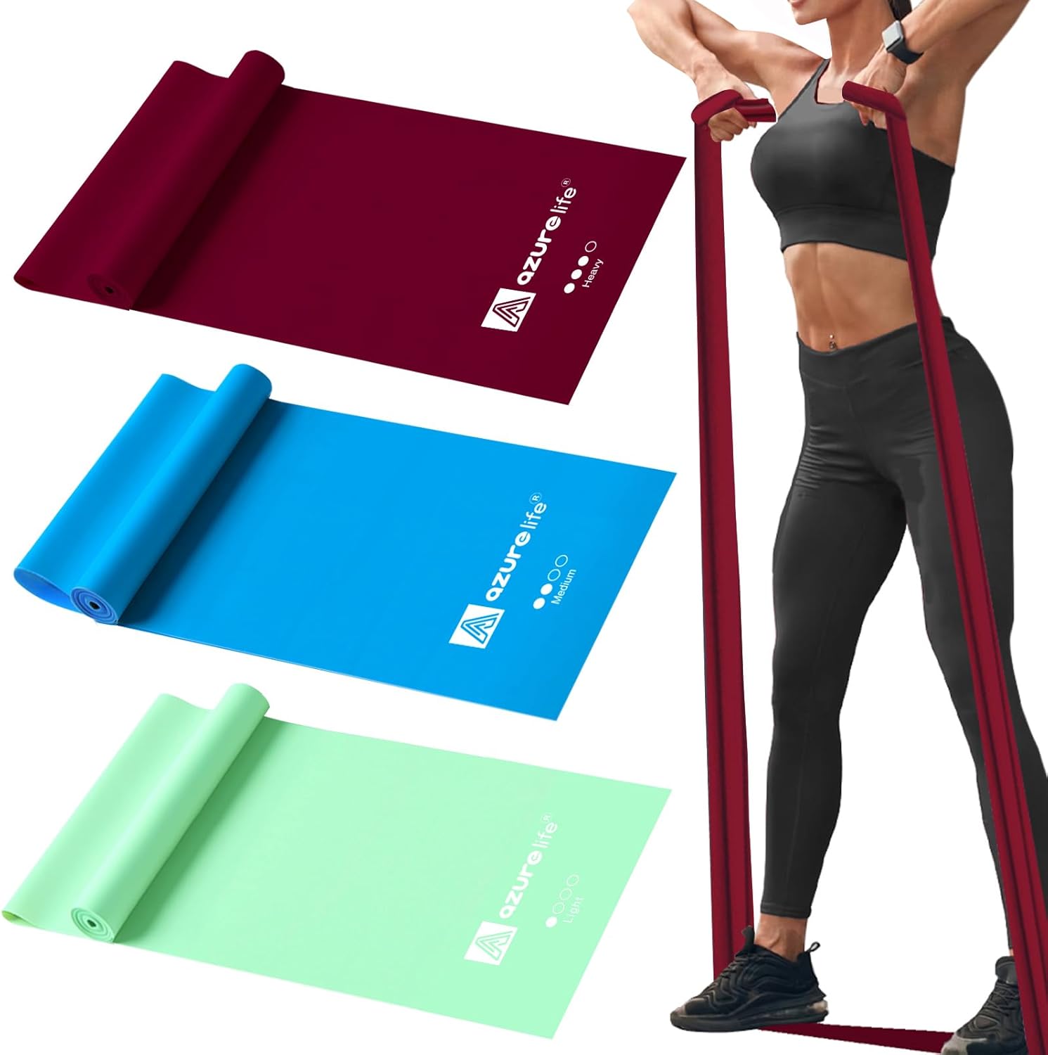 Resistance Bands,Professional Non-Latex Elastic Stretch Bands，Long Flat Exercis...