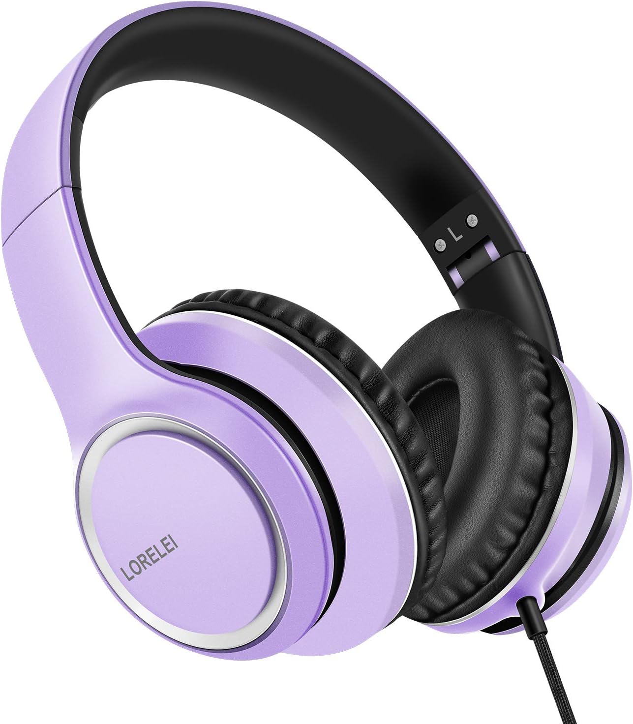 LORELEI X8 Over-Ear Wired Headphones with Microphone with 1.45m-Tangle-Free Nylo...