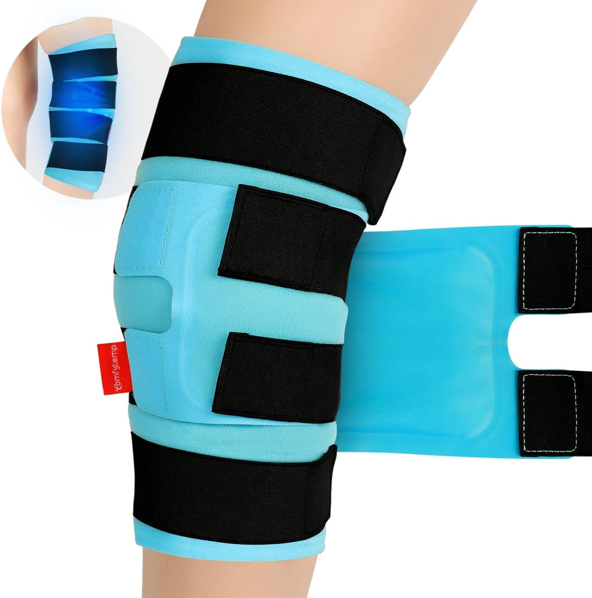 Comfytemp 24" XXXL Knee Ice Pack Wrap Around Entire Knee, Large Ice Pack for Kne...
