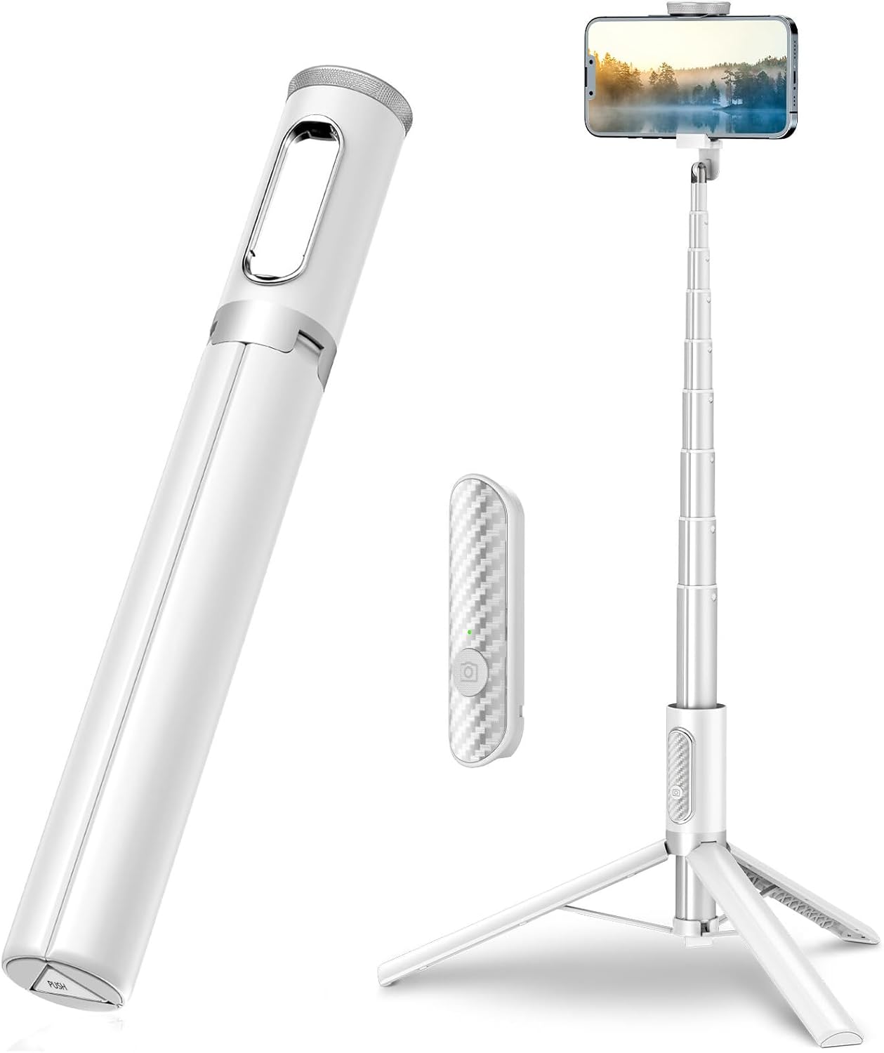 TONEOF 60" Selfie Stick Tripod, All-in-1 Phone Tripod Stand with Integrated Wire...
