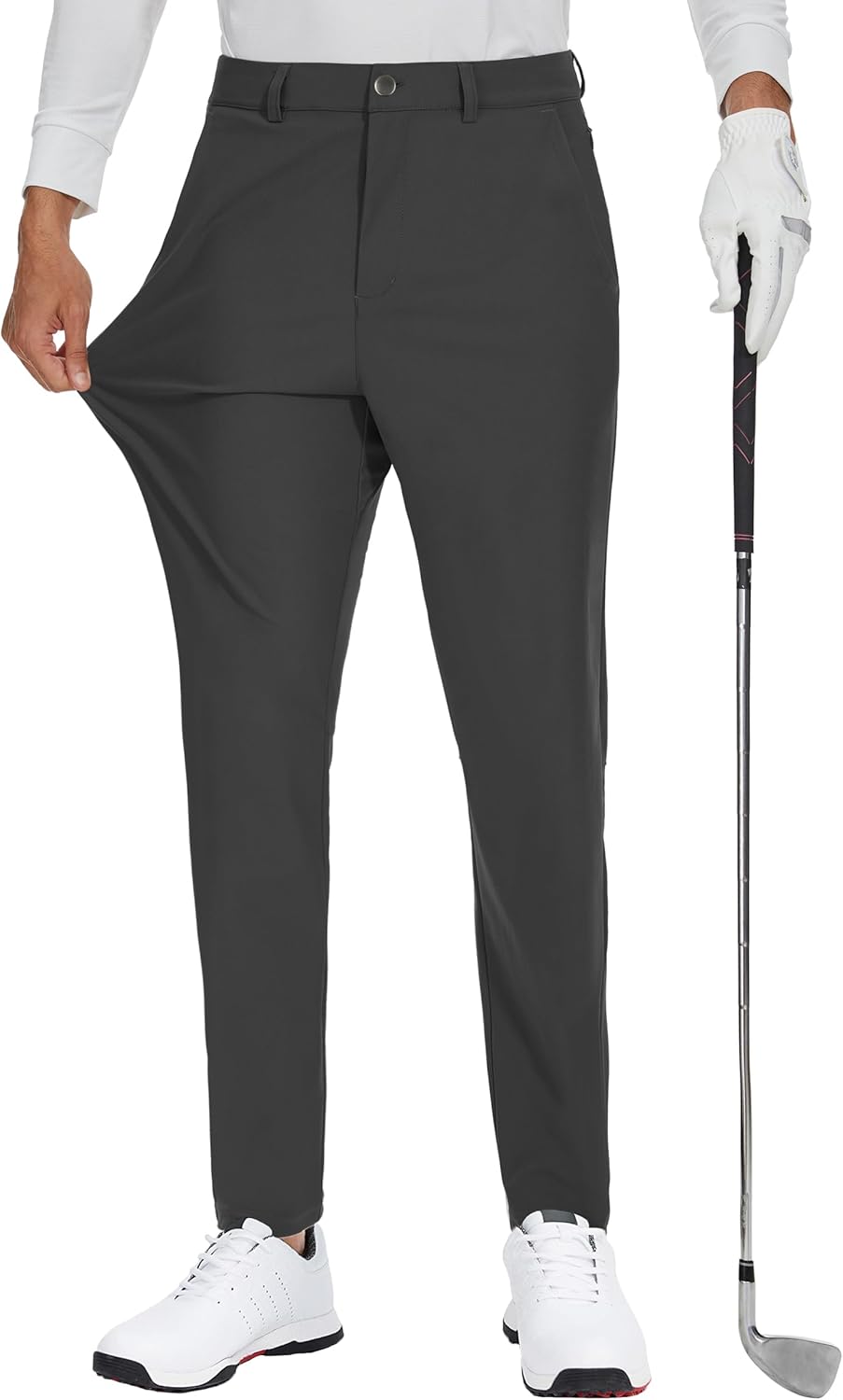 JWM Men's Golf Dress Pant Stretch - 30"/32" Work Casual Athletic Pants Tapered L...
