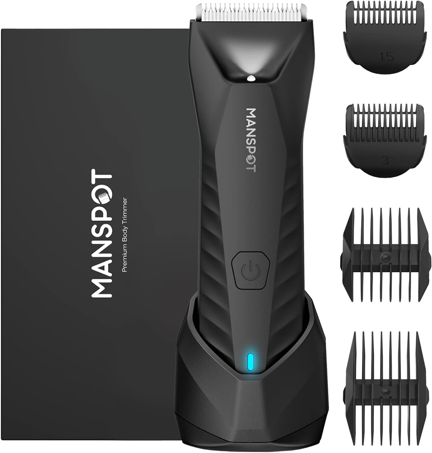 MANSPOT Manscape Body & Pubic Hair Trimmer for Men, Electric Groin Hair Trimmer,...