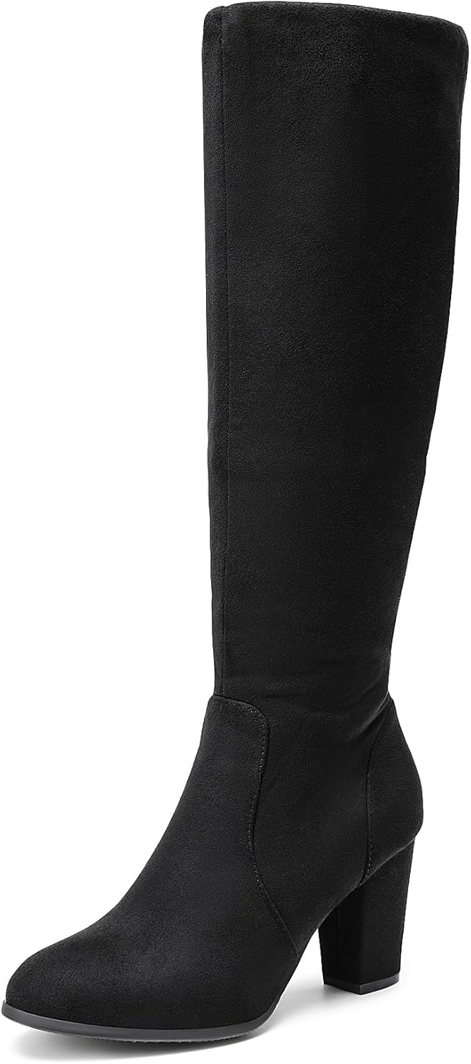 DREAM PAIRS Women's Boots, Special Chunky Heel Knee High and Up Boots, High-Qual...
