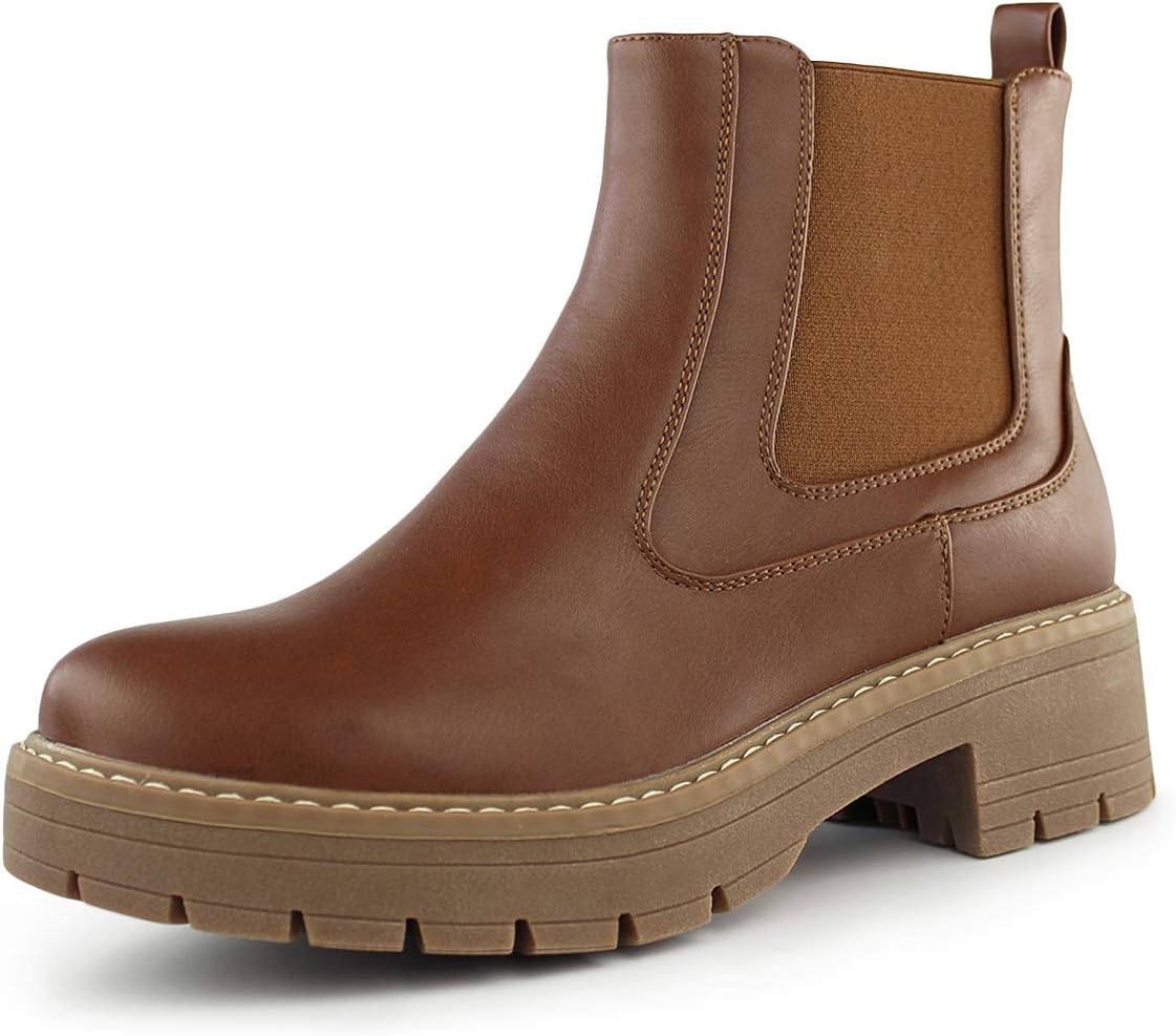 Hawkwell Women's Boot, Special Slip On Chunky Heel Ankle Chelsea Boot, Unique Co...