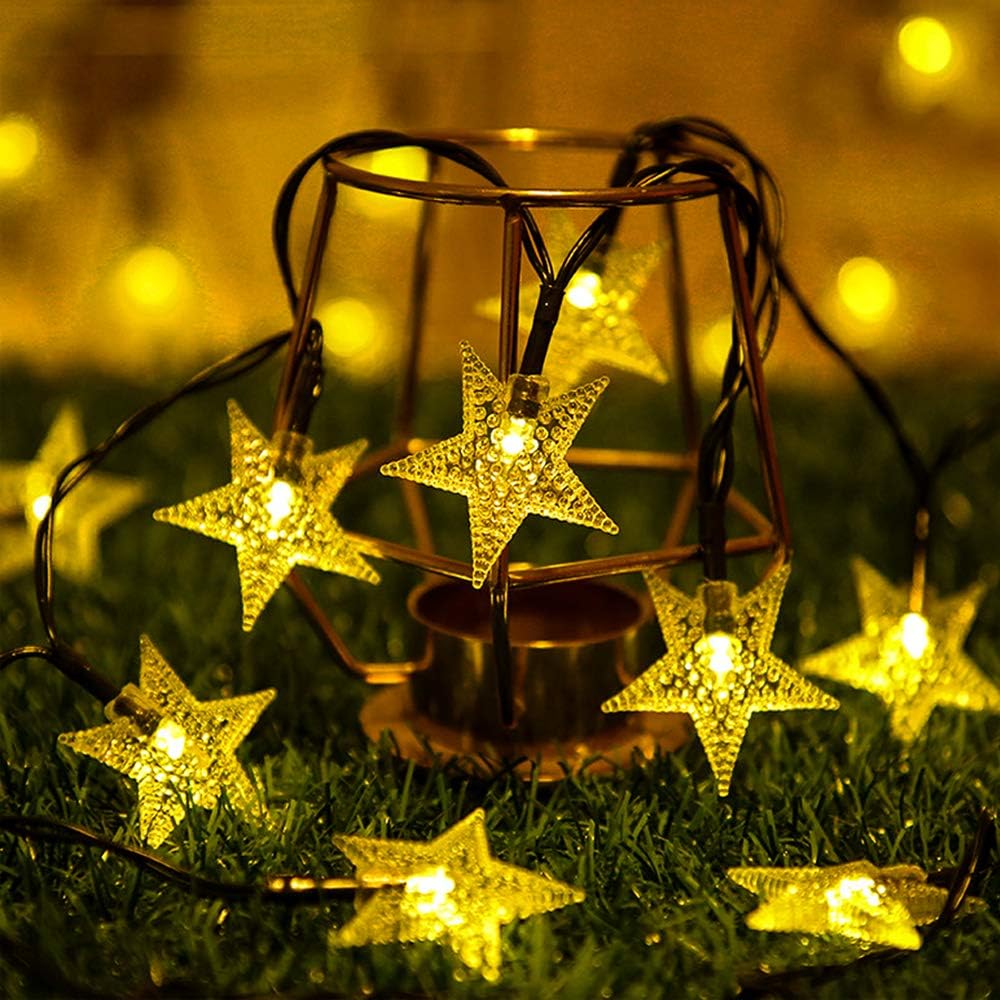 Solar String Lights Garden 100 LED 12M Star Christmas Lights Outdoor Fairy Light...