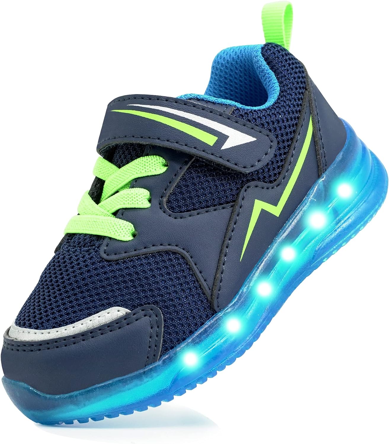 YESKIS Toddler Boys Girls Light Up Shoes LED Flashing Lightweight Mesh Breathabl...