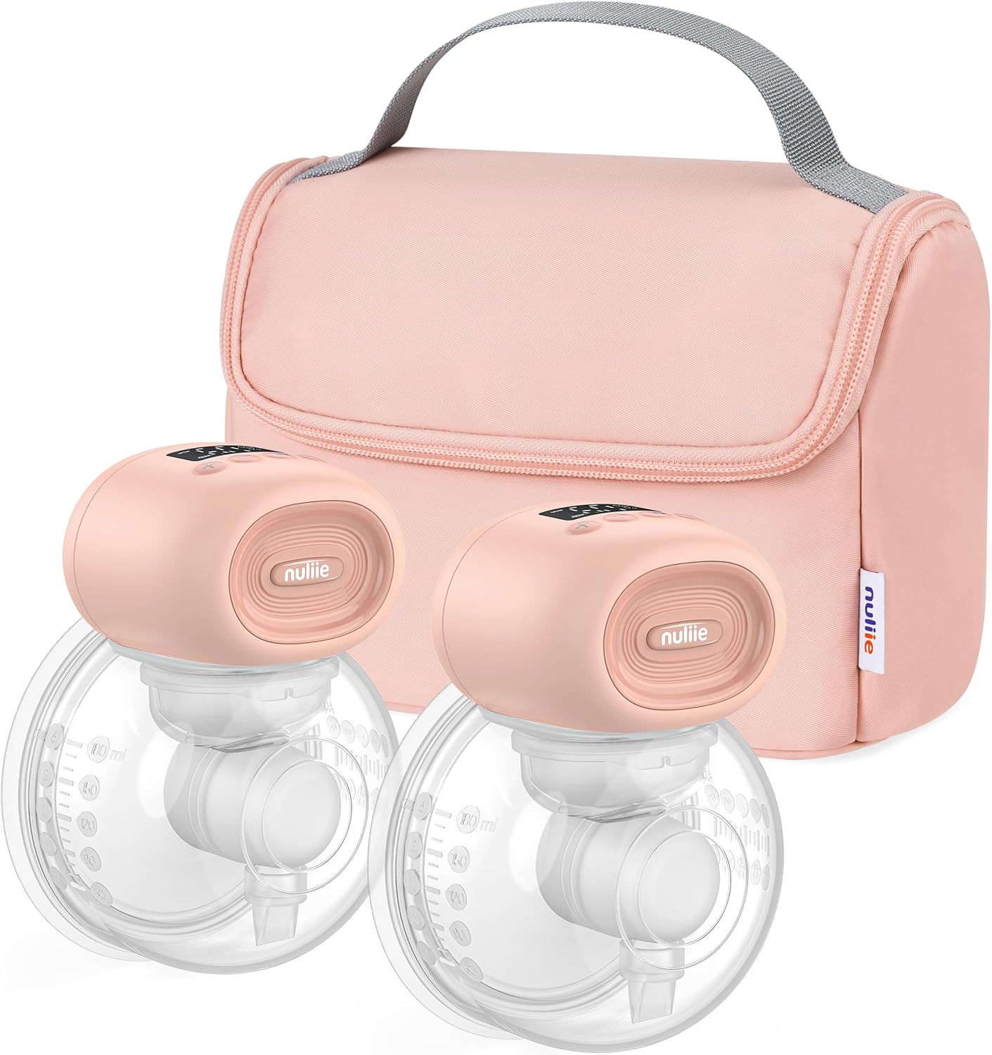 Nuliie Wearable Breast Pump Electrical with Storage Bag, LED Display, 4 Modes an...