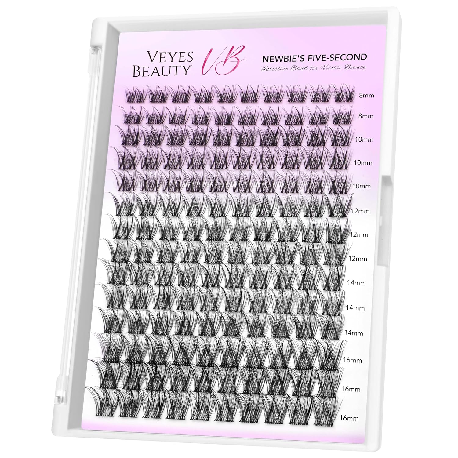VEYESBEAUTY Lash Clusters Individual Eyelash Extensions Thin & Invisible Band DI...