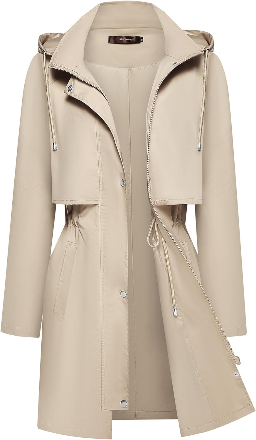 Bloggerlove Rain Jacket for Women Waterproof with Hood Trech Coat for Women Ligh...