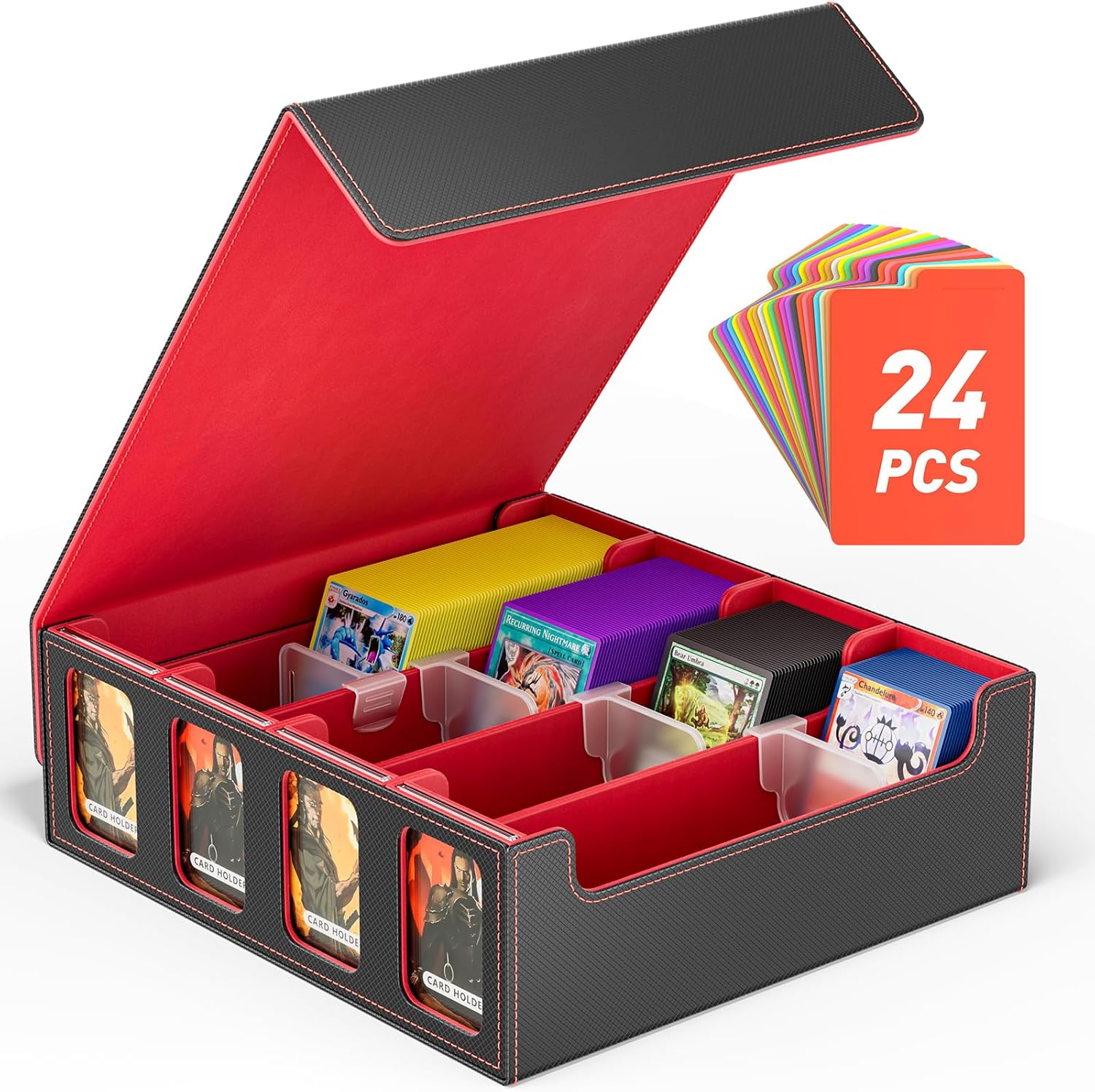 Hot Bee MTG Trading Card Storage Box, Deck Box Holds 2400+ Cards for TCG, MTG, Y...