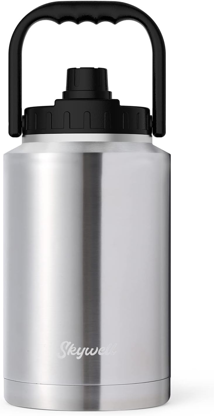 SkyWell Insulated Water Bottle, Unique Handle Water Flask for Easy Carry, Specia...