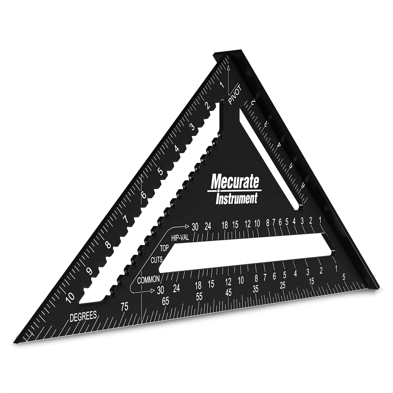 Mecurate Rafter Square, 12 inch Triangle Carpenter Square Die-cast Aluminum for...