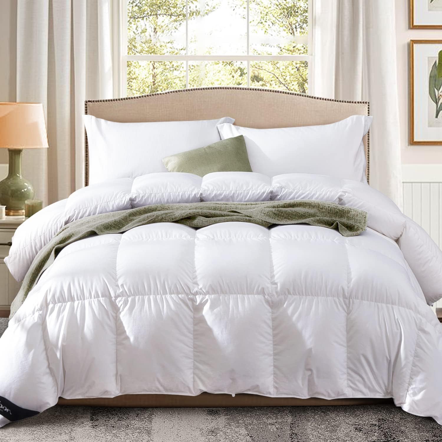 Globon Fluffy Down Comforter, Special Duvet Insert for All Season, Innovative Do...