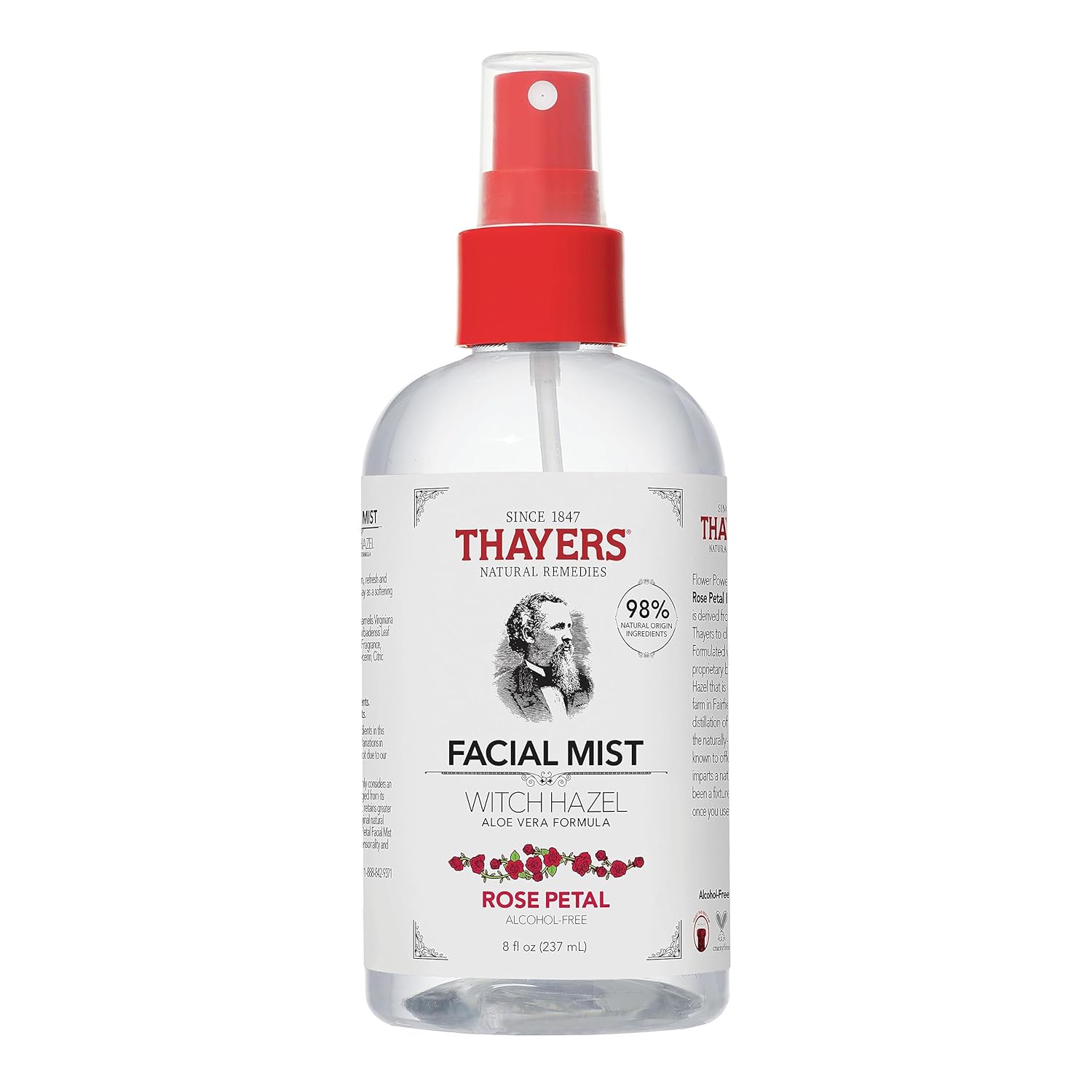 Thayers Alcohol-Free Witch Hazel Facial Mist Toner with Aloe Vera, Rose Petal, S...