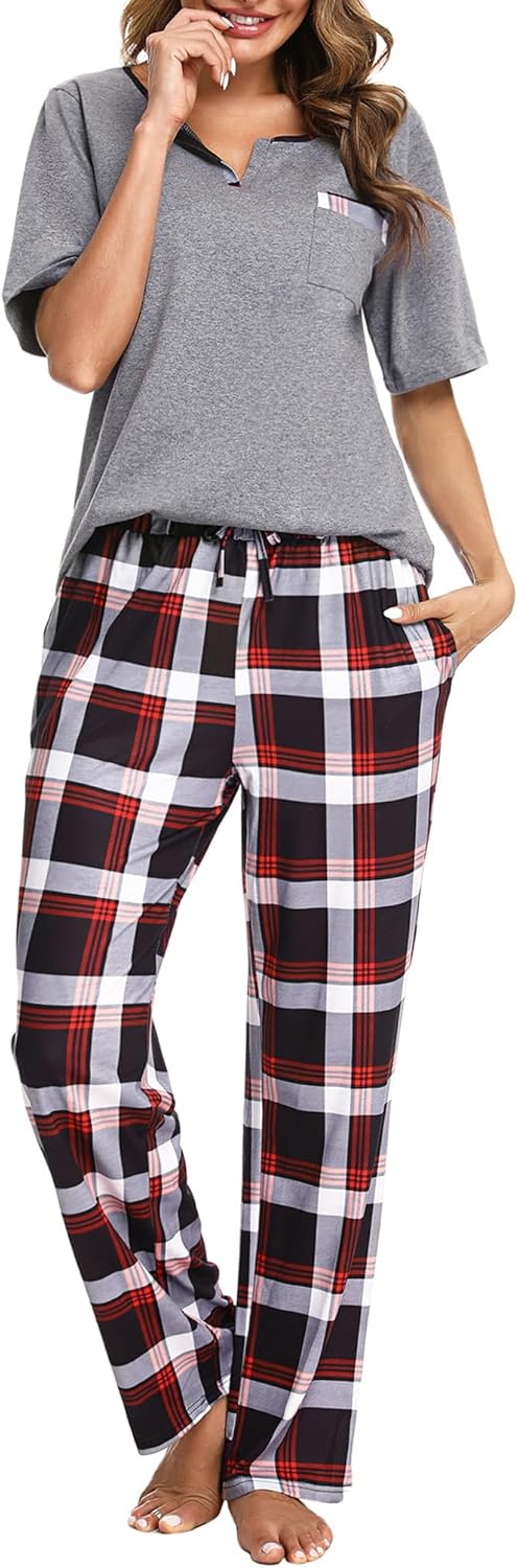 Bresdk Women Pyjama Set, Special Cotton Checked Pyjama for Women, Innovative Sho...
