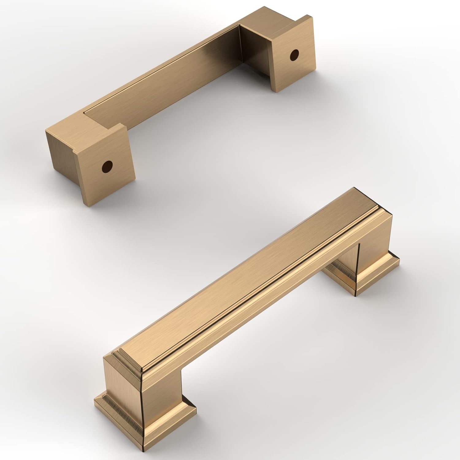 Amerdeco 10 Pack Champagne Bronze Cabinet Pulls 3 Inch(76mm) Hole Center Cabinet...