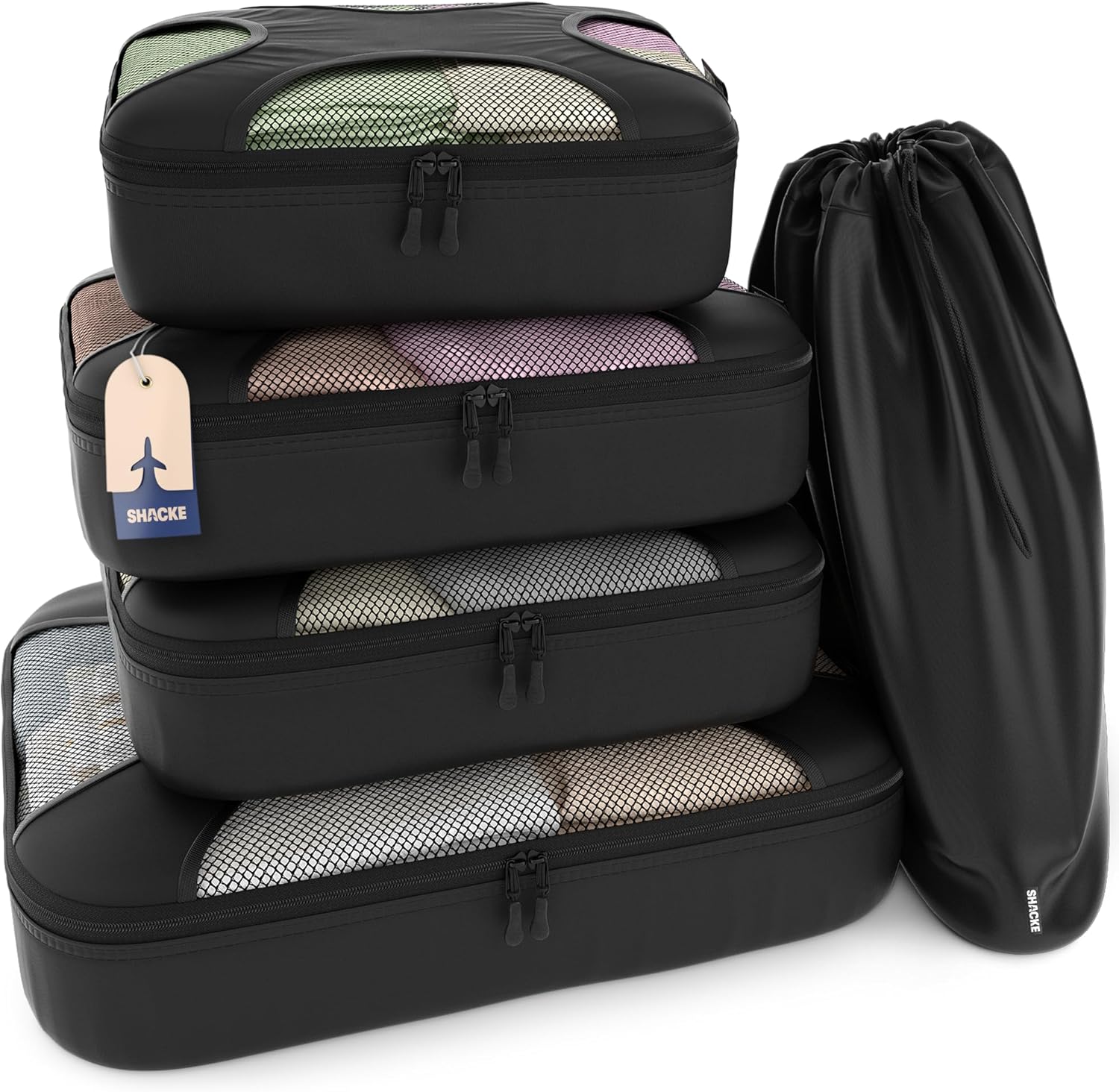 5 Set/8 Set Packing Cubes - Travel Organizers with Laundry Bag Set of 5 5 Set -...