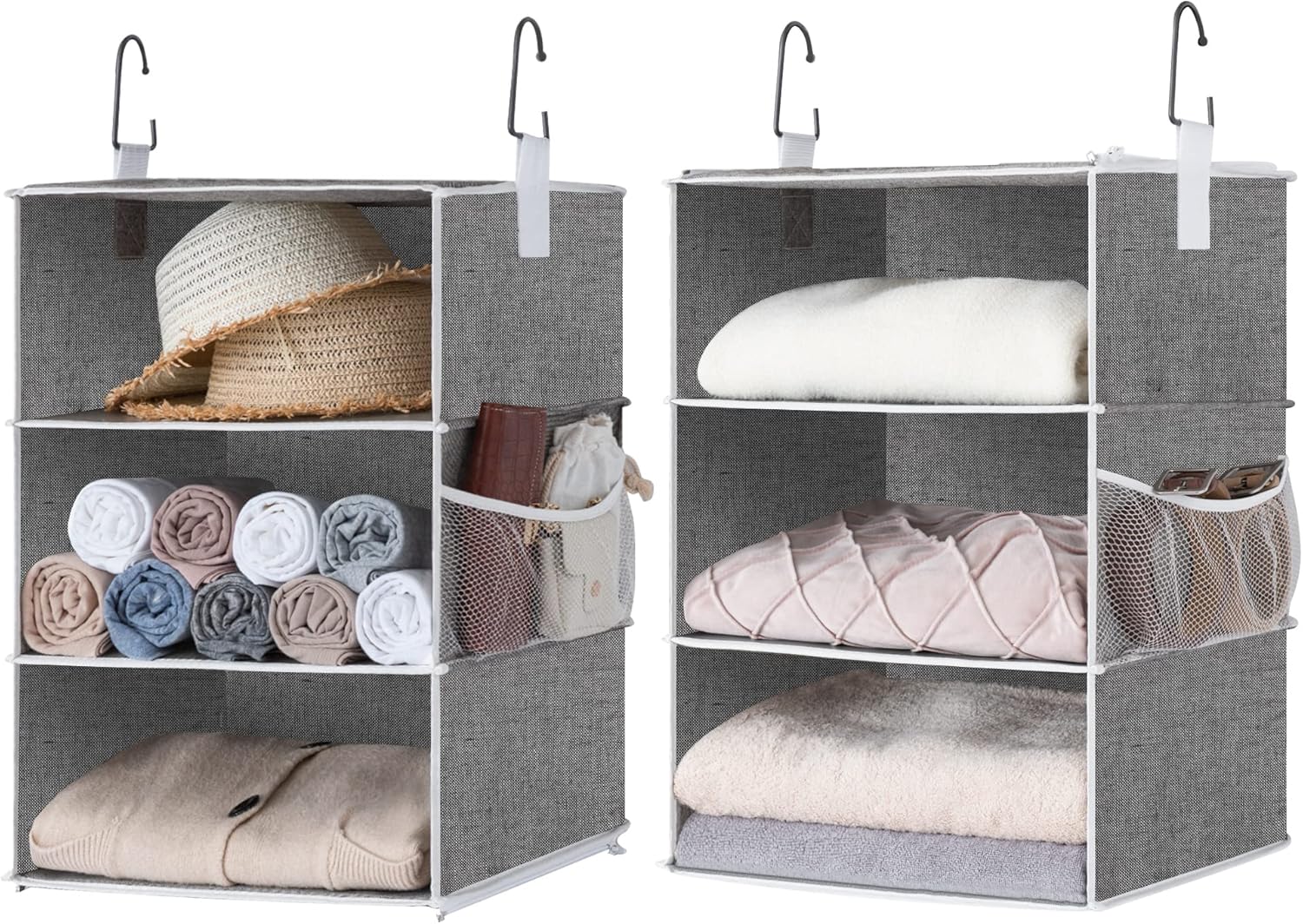 StorageWorks 6-Shelf Jumbo Hanging Closet Organizer, Special Closet Hanging Shel...