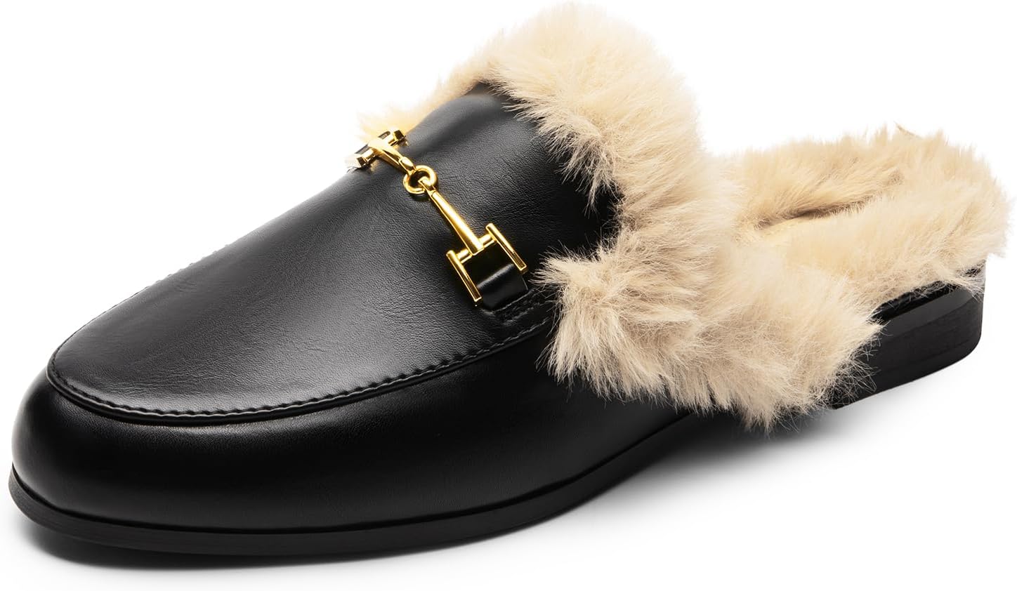 DREAM PAIRS Mules, Comfortable Women's Flats for Buckle Style, Special Slip on S...