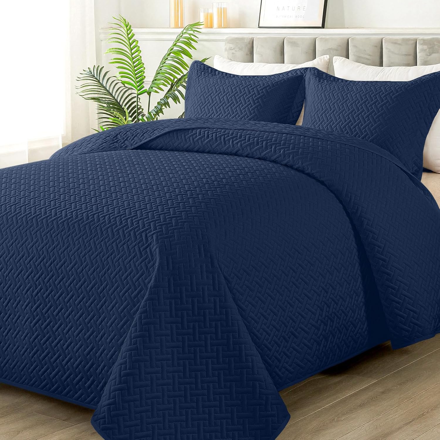HYLEORY Quilt Set King Size, Special Lightweight Quilts for Summer, Innovative R...