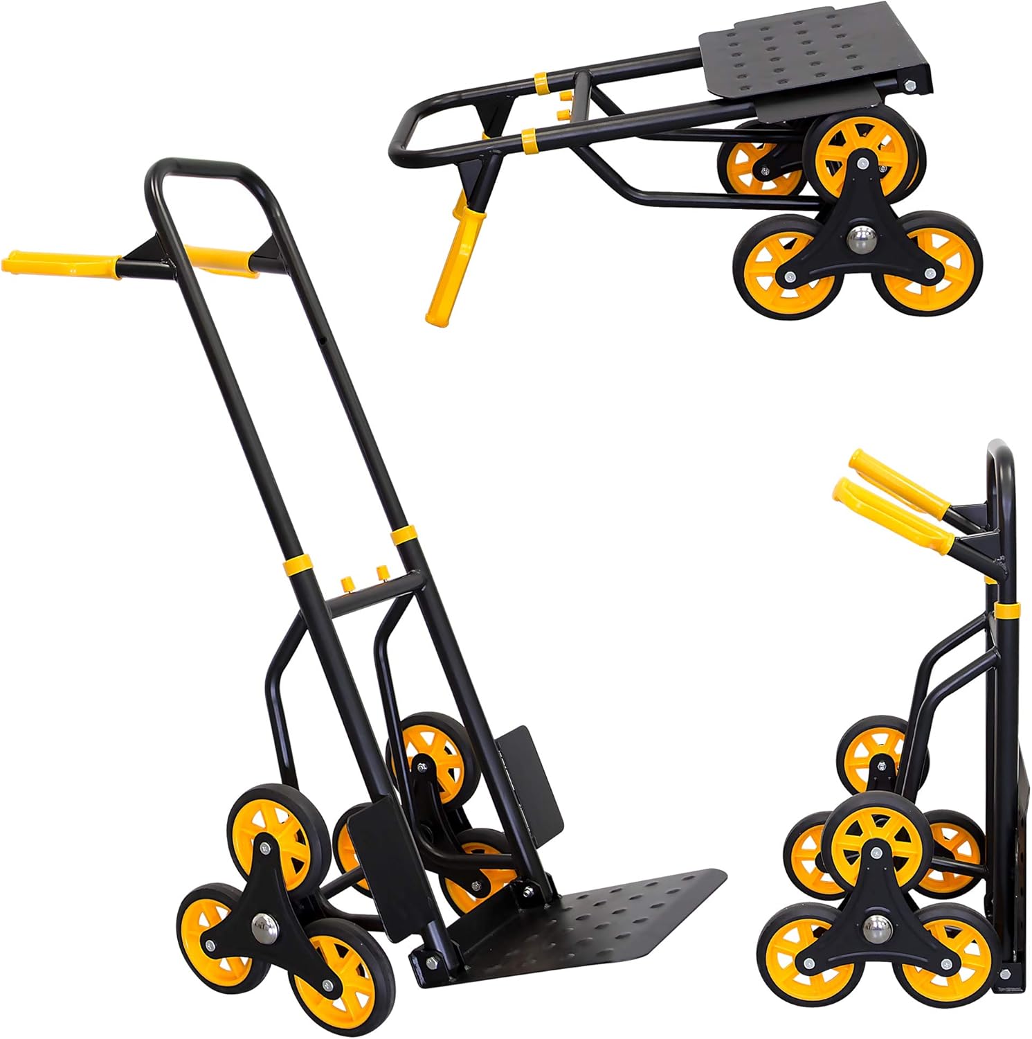 Mount-It! Stair Climber Hand Truck and Dolly, 330 Lb Capacity Heavy-Duty Folding...