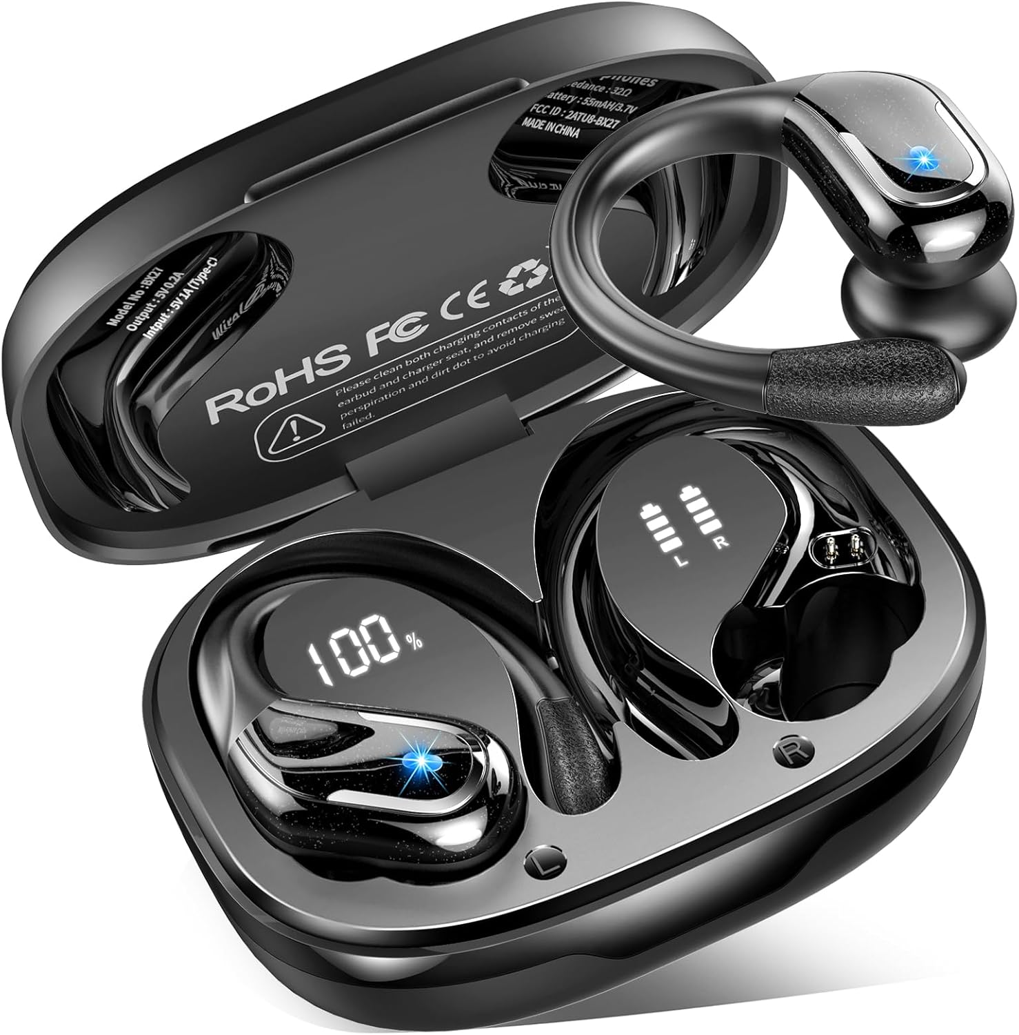 Wireless Earbuds, Special 75H Bluetooth 5.4 Headphones, Innovative Sports with E...