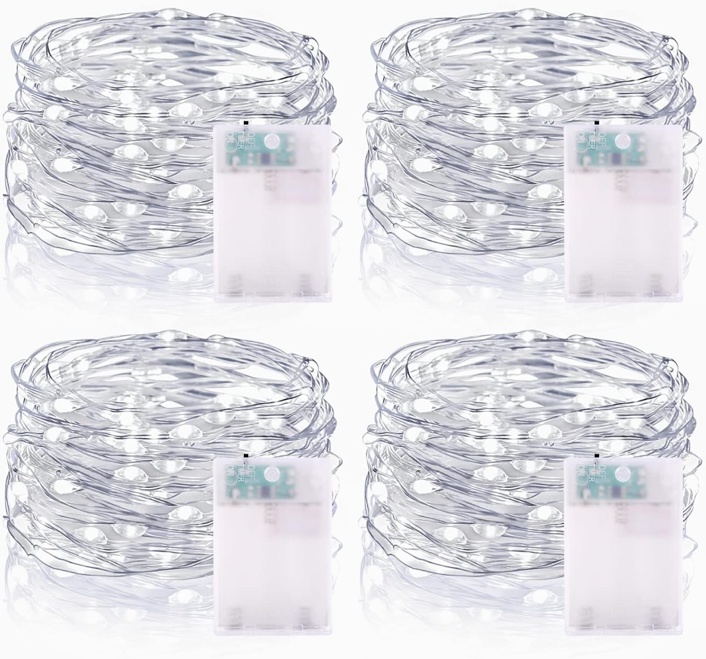 Vacoulery Fairy Lights Battery with Timer, 5m 50 LED Micro Wire Fairy String Lig...