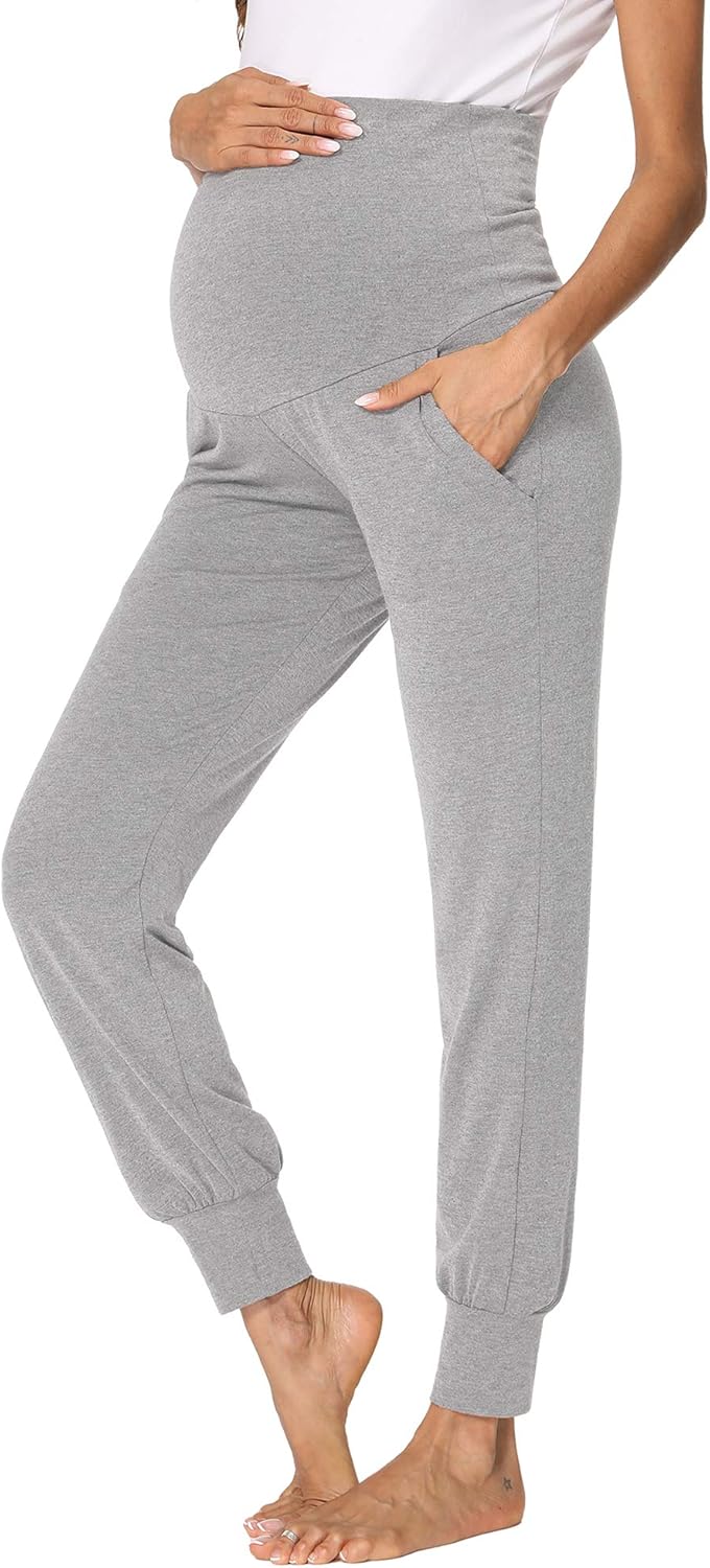 Fitglam Women's Maternity Pants, Special Over Belly Lounge Pajamas, Innovative P...