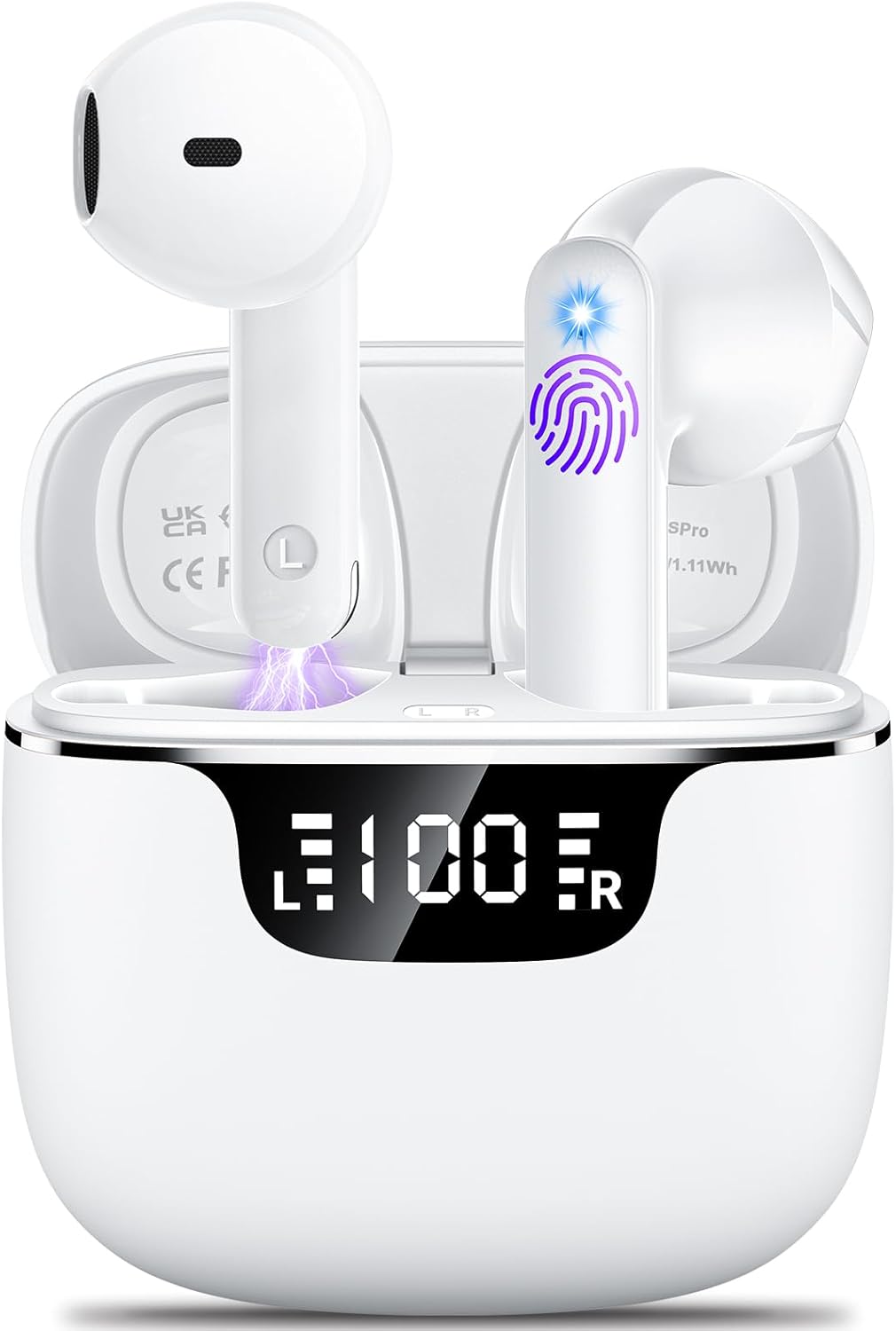 Wireless Earbuds,Wireless Headphones Bluetooth 5.3 Headphones in Ear with 4 ENC...