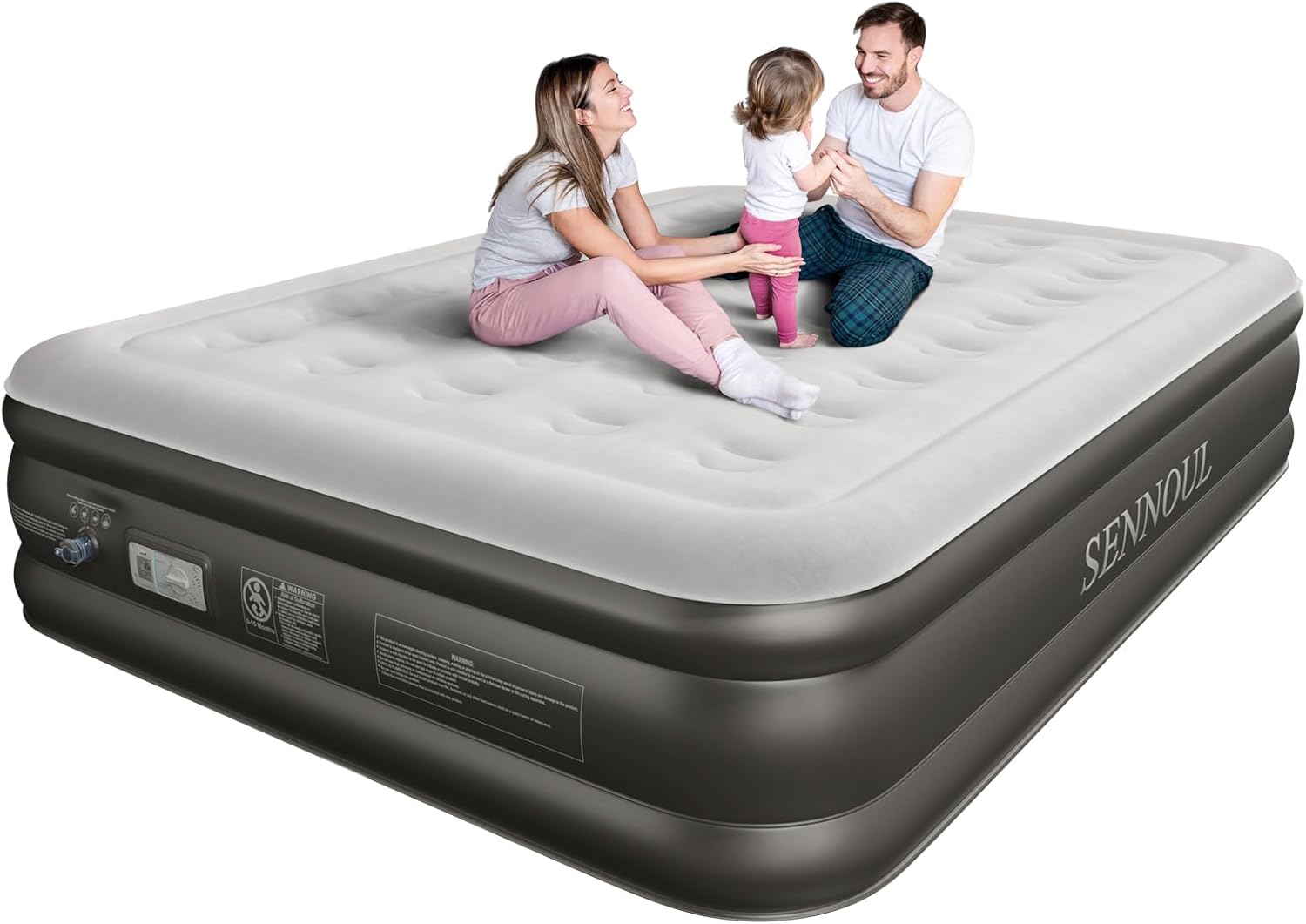 Air Mattress Queen with Built in Pump - Upgraded Blow Up Bed,2 Mins Quick Self I...