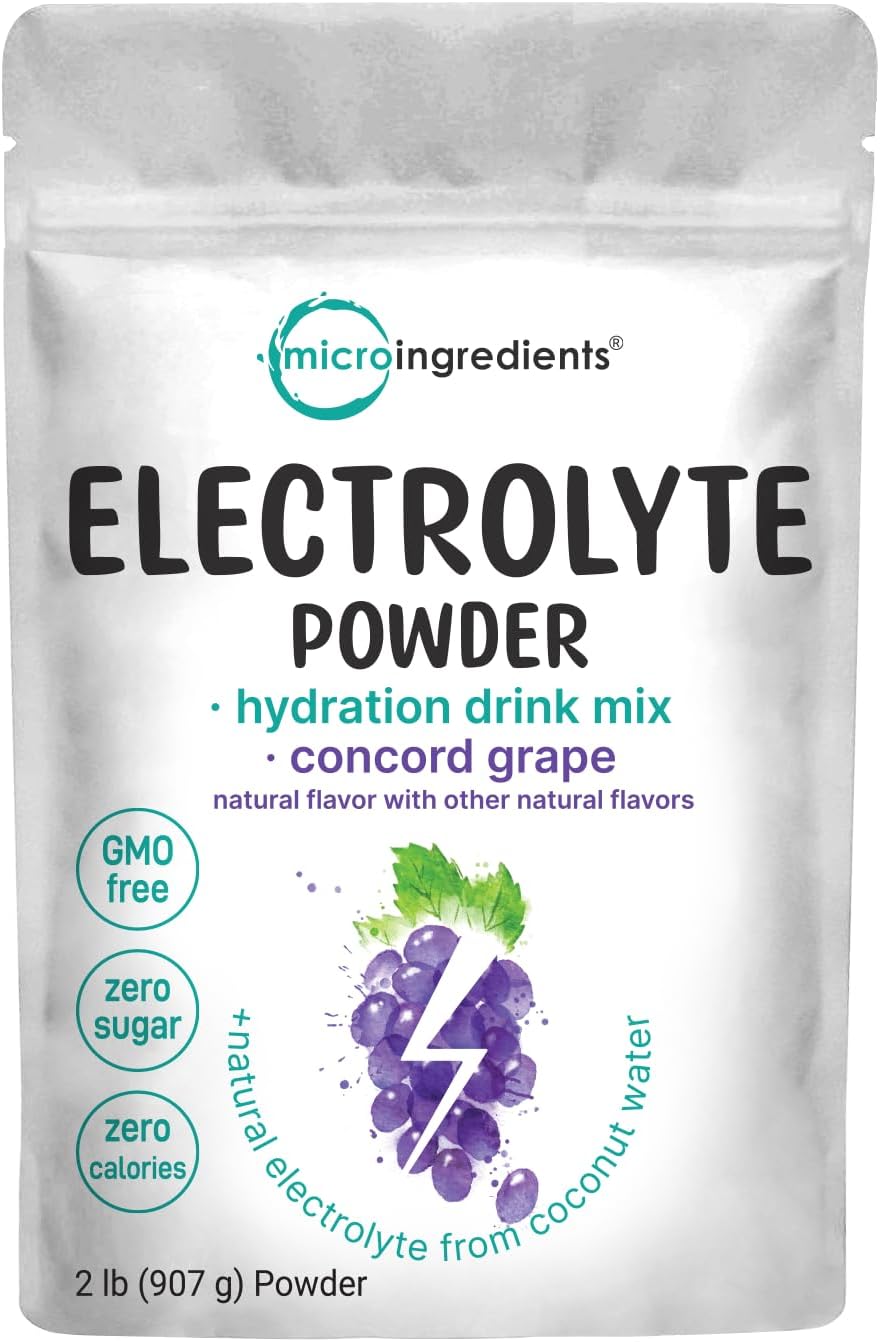 Micro Ingredients Hydration Electrolyte Powder, 2lbs (139 Servings) | Keto & No...