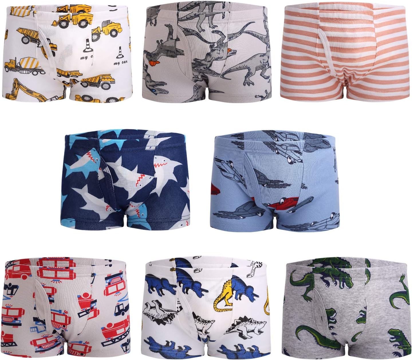 Little Boys Soft Cotton Briefs Toddler Kids Underwear Various cute patterns 6-8-...