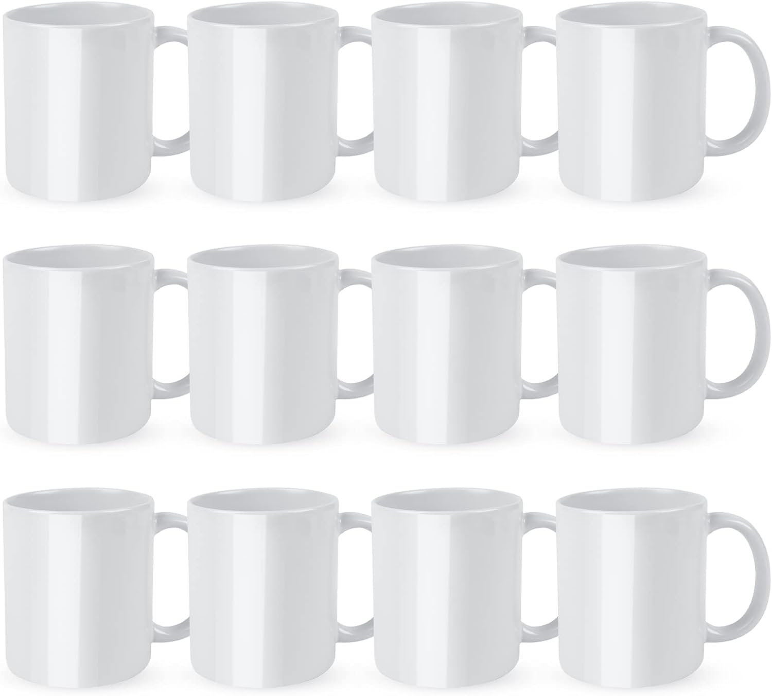 HTVRONT Sublimation Mugs Blank 11 oz - 12 Pack Tazas Para Sublimacion - Sublimat...