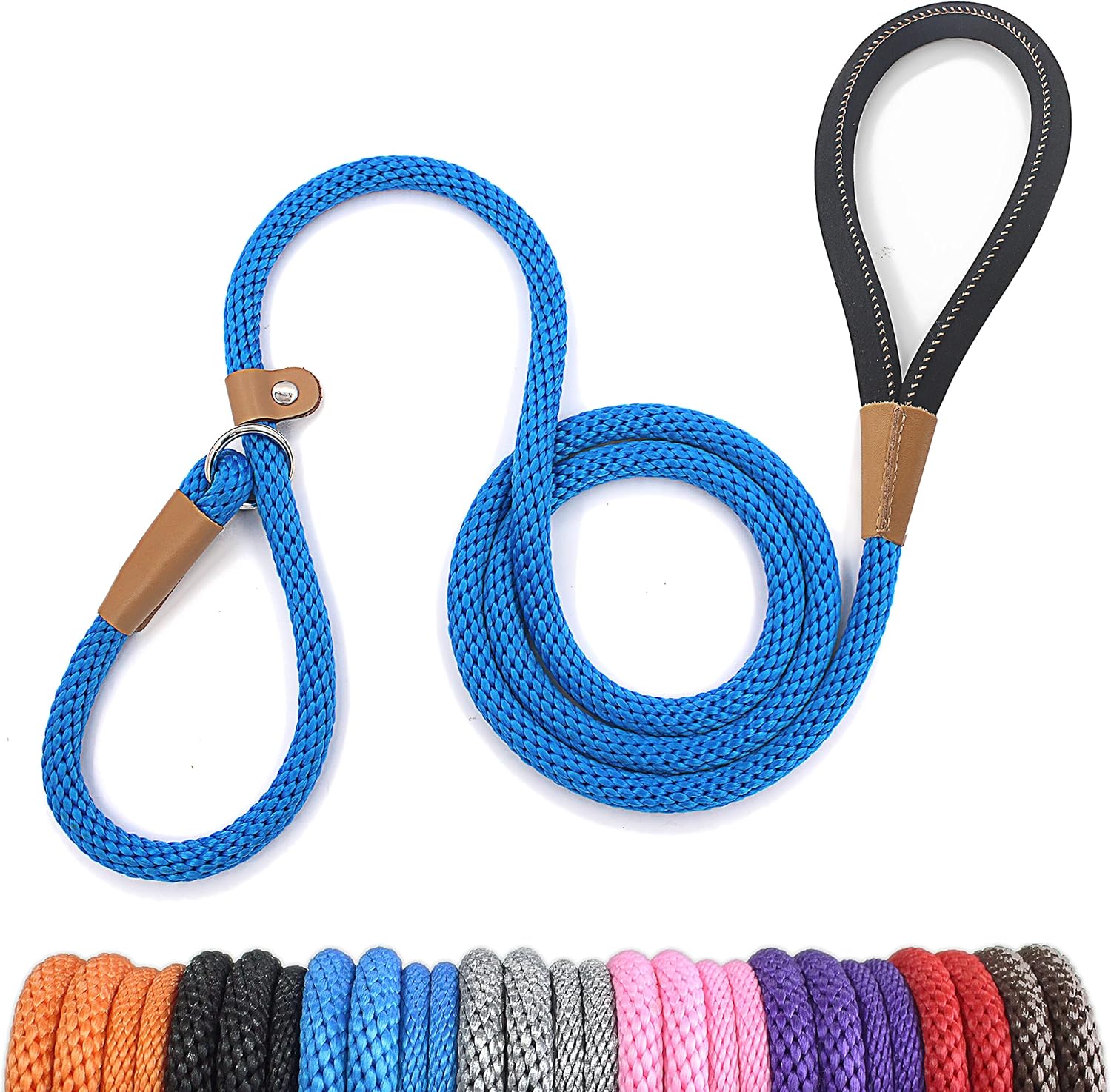 lynxking Dog Leash Slip Lead 5 6 8 FT Dog Training Leash Strong Heavy Duty Braid...
