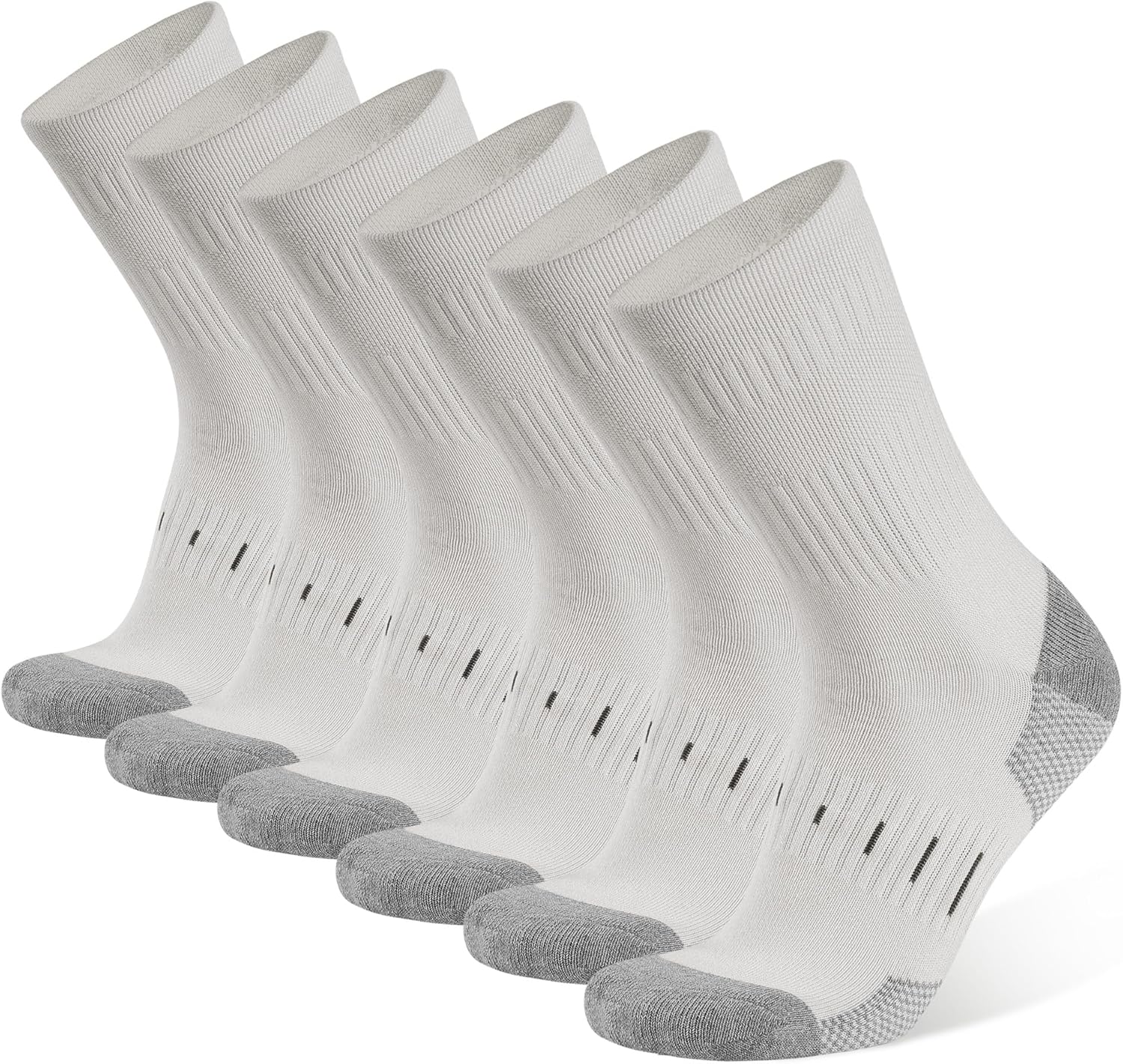 BUDERMMY Mens Socks Cushioned Work Socks Walking Socks Womens Crew Athletic Sock...