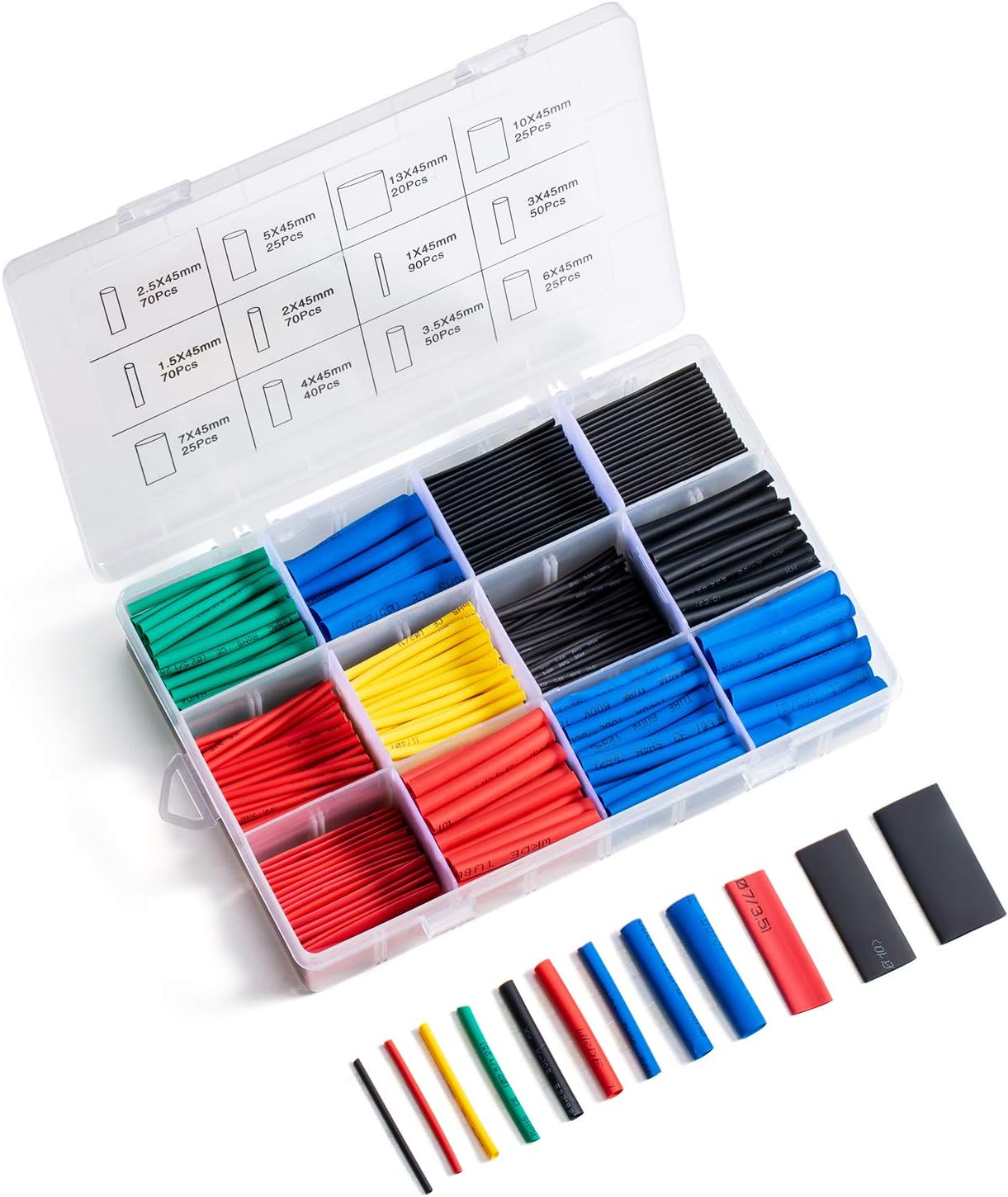 560pcs Heat Shrink Tubing Kit, Heat-Shrink Tubes, Electrical Connectors, Insulat...
