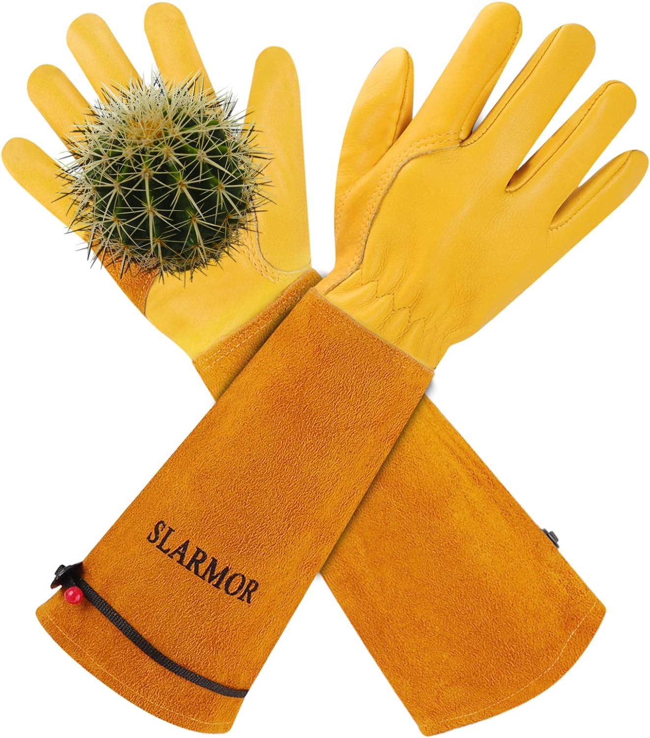 Long Gardening-Gloves Women/Men-Thorn proof Rose Pruning Heavy Duty Gauntlet-M M...