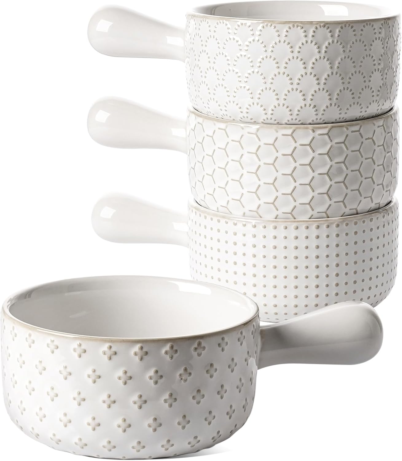 LE TAUCI French Onion Soup Bowls, 18 Ounce Soup Bowls With Handles for Chili, Be...