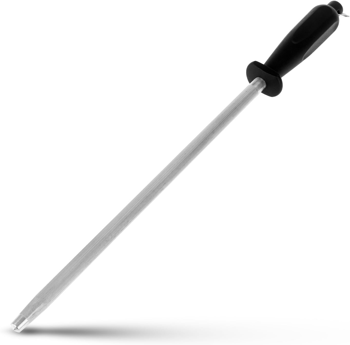 Professional Carbon Steel Black Knife Sharpening Steel, Black 12 Inch A Type-Bla...