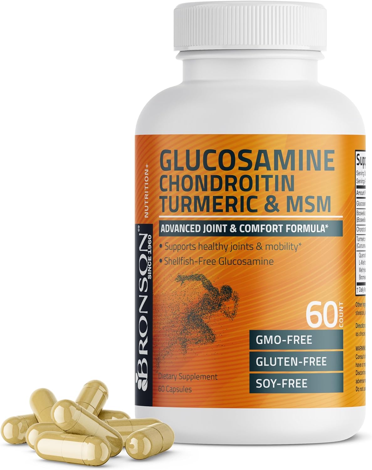 Bronson Glucosamine Chondroitin Turmeric & MSM Advanced Joint & Cartilage Formul...