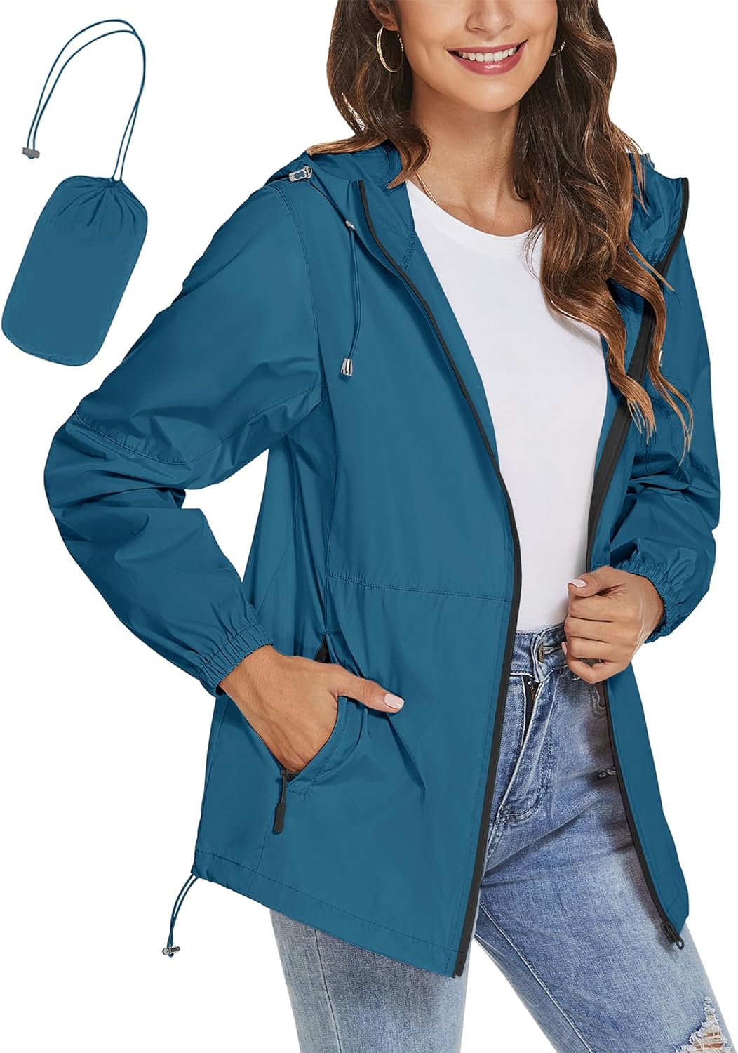 TCOT Womens Rain Jackets Waterproof Windbreaker Jackets lightweight Portable Rai...