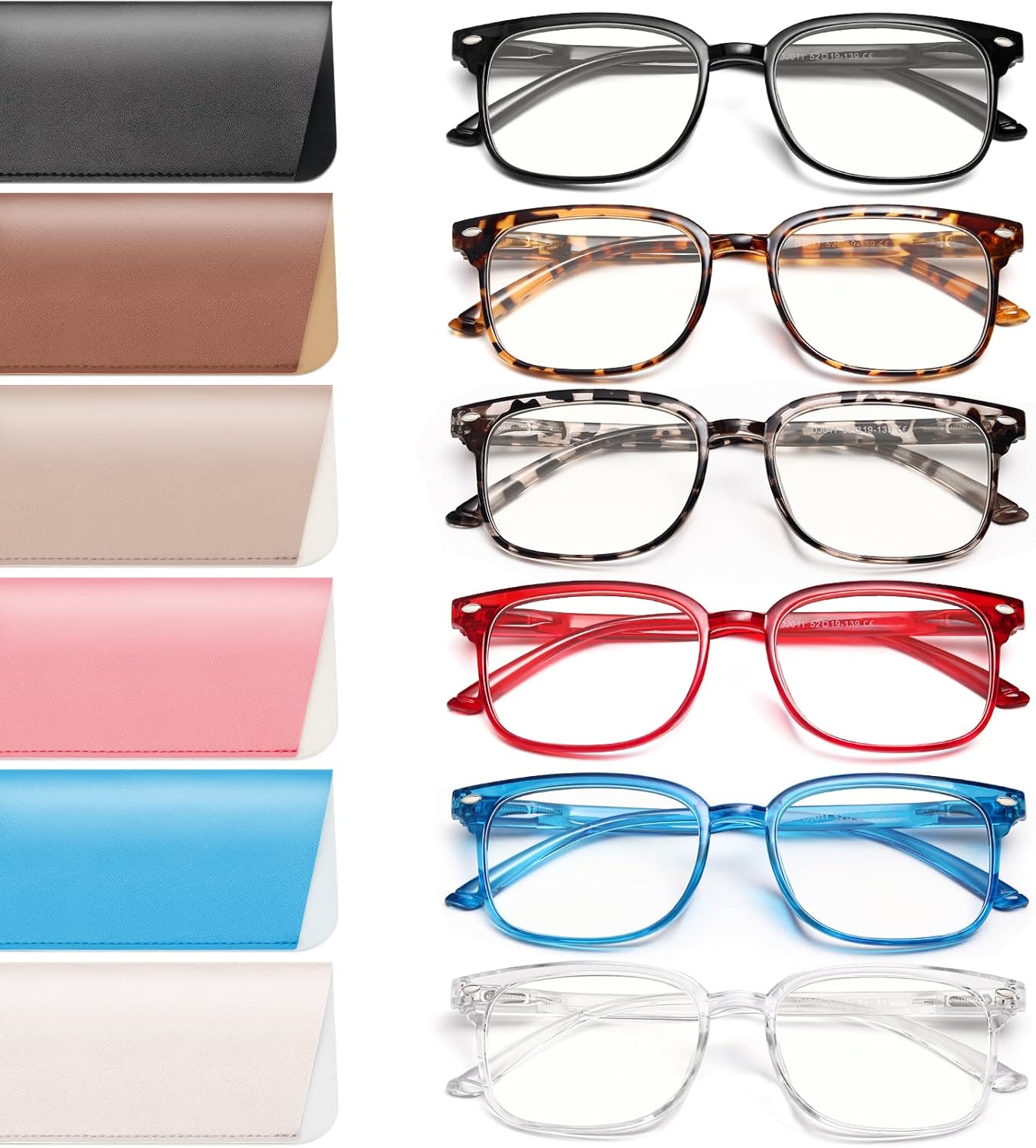 NOVIVON 6 Pack Reading Glasses for Women, Reading glasses men, Blue Light Blocki...