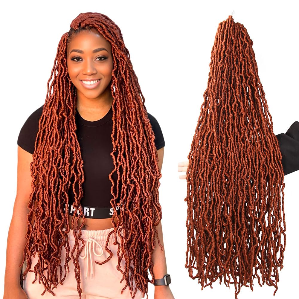 Niseyo Faux Locs Crochet Hair 30 Inch Soft locs, 6 Packs 96 Strands Long Crochet...