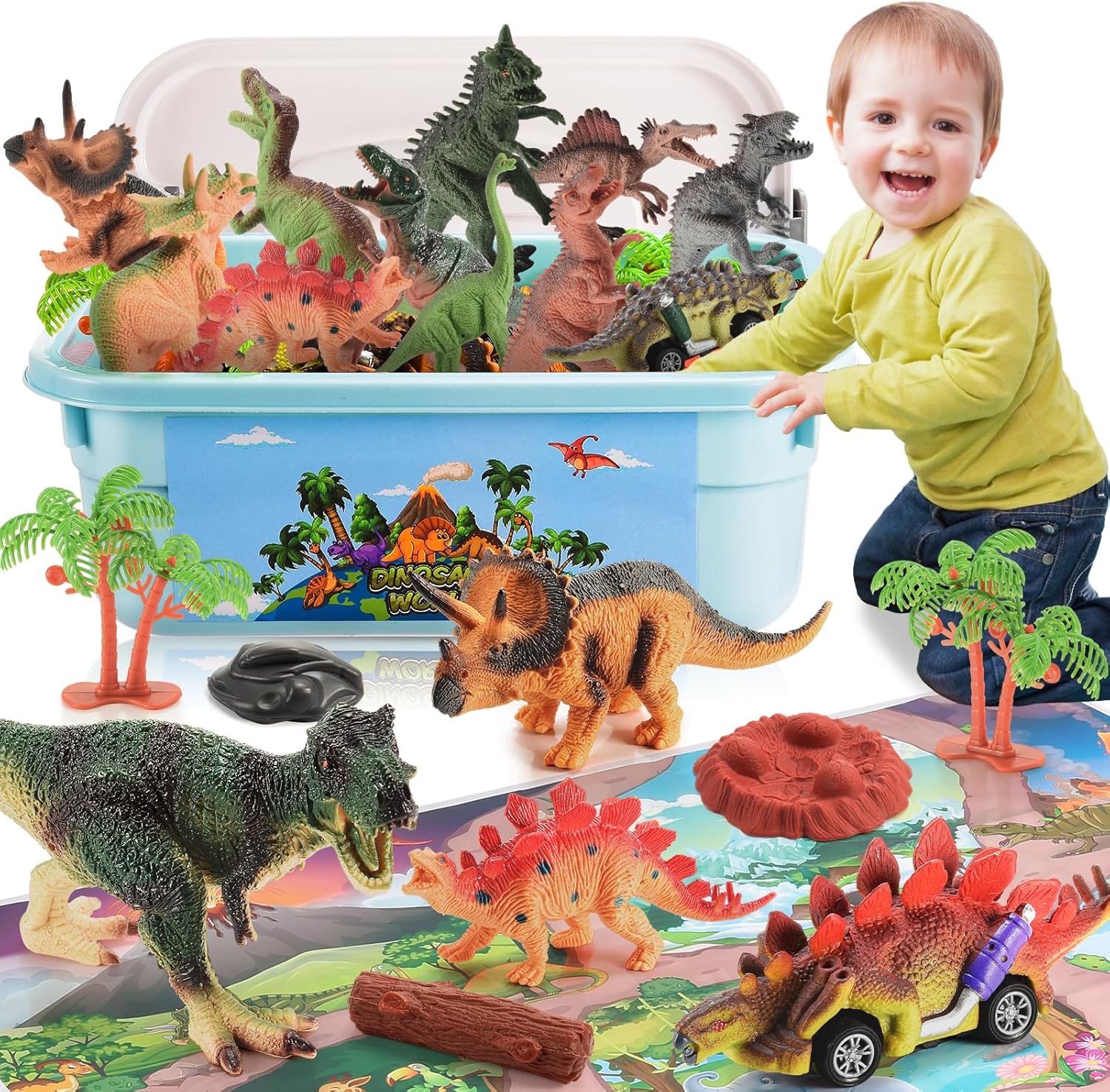 Grriopi Dinosaur Toys for Boys, Toys for 2 3 4 Year Old Boy Girl Gift for 2-8 Ye...
