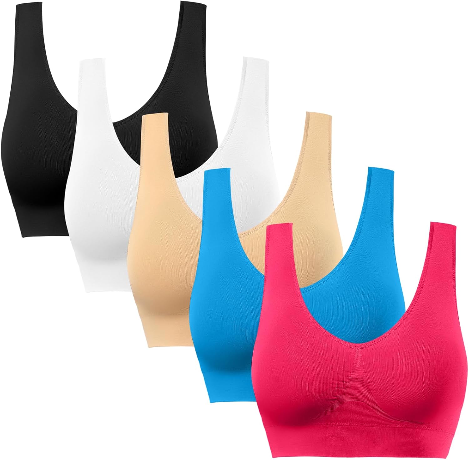 BESTENA Comfort Bra, Seamless Removable Pads Sleep Bras, Yoga Bra, Sports Bras f...