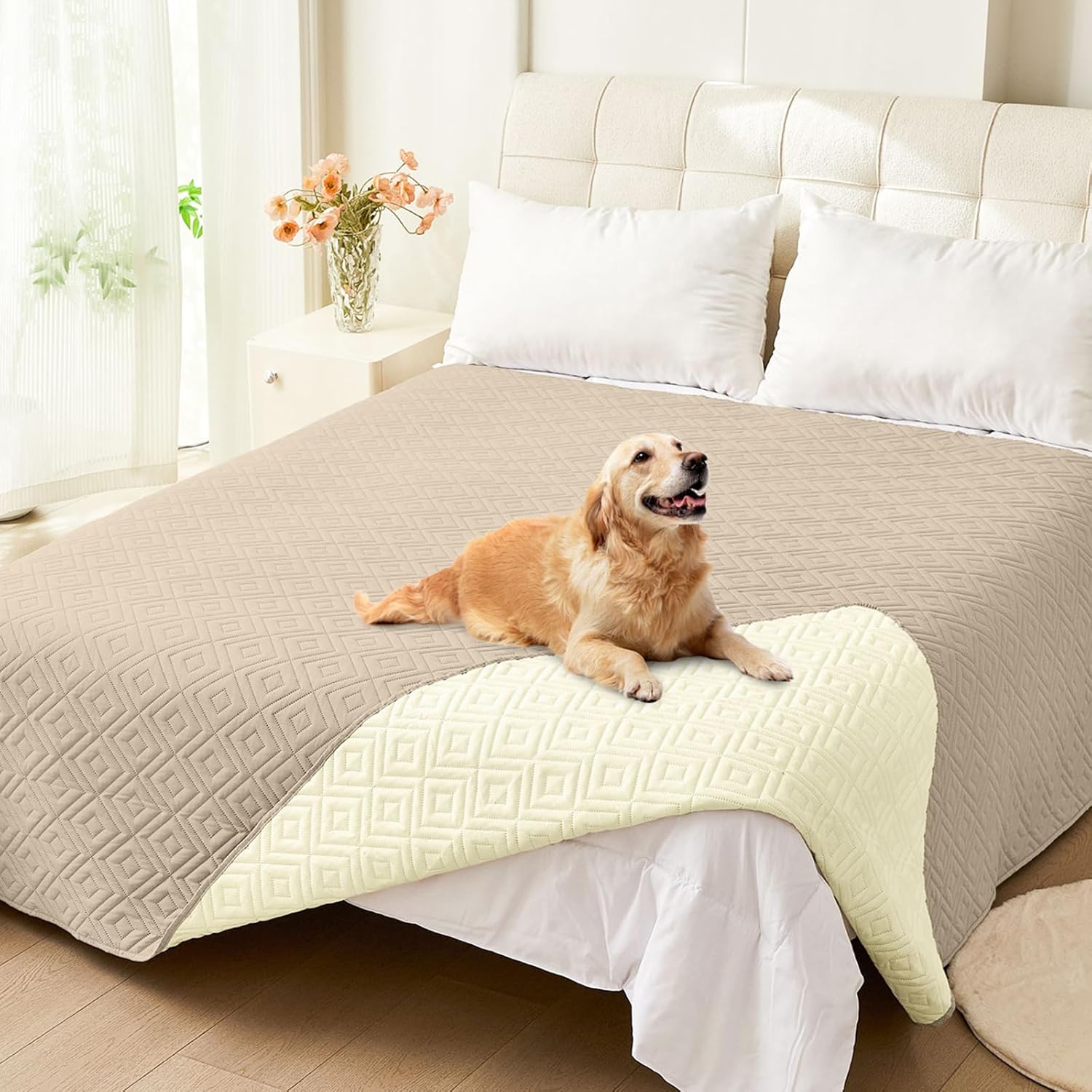 hyha Waterproof Dog Blanket, Soft Dog Bed Cover Pet Blankets, Waterproof Sofa Co...