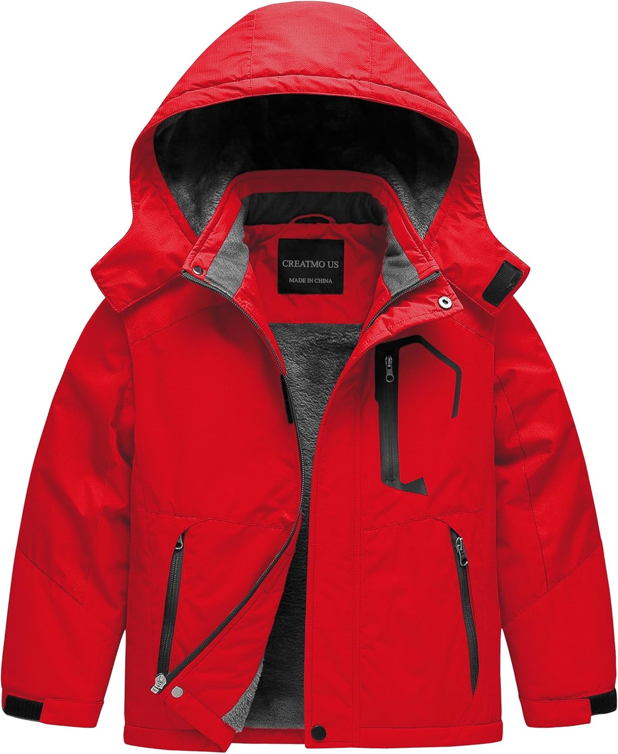 CREATMO US Boy's Waterproof Ski Jacket Warm Winter Snow Coat Windproof Snowboard...