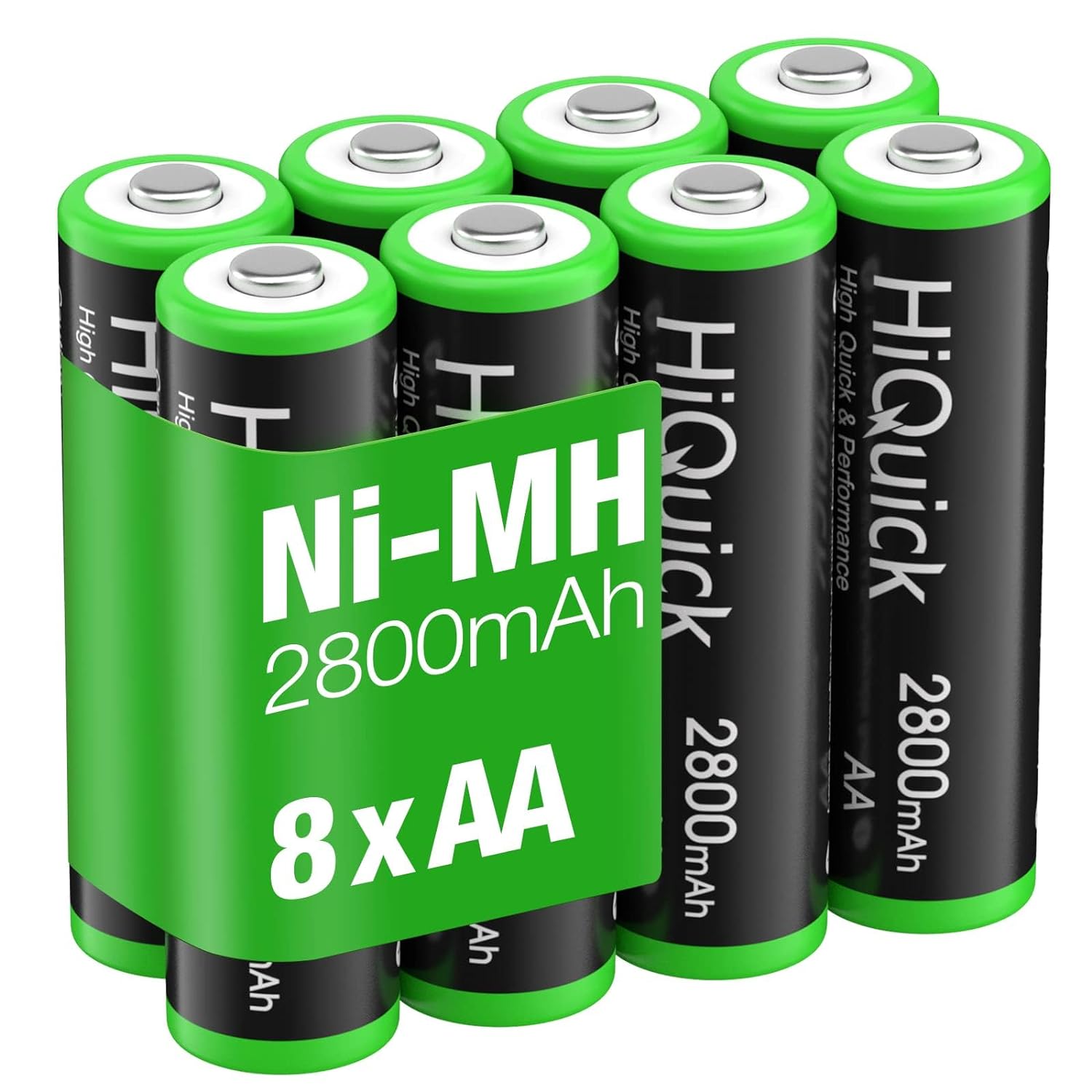 HiQuick 2800mAh AA Rechargeable Batteries High Capacity Performance, Per-charged...