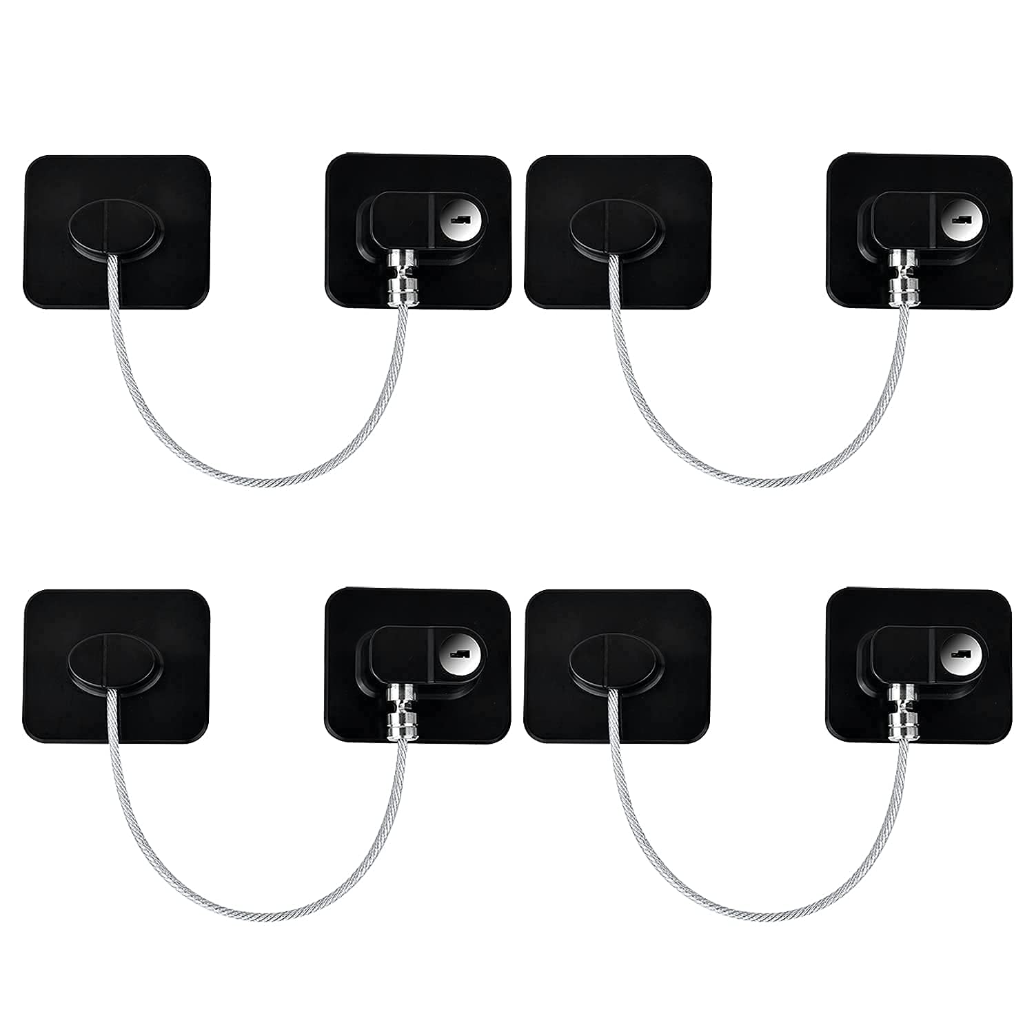 YEYA Refrigerator Lock, Baby Proof Cabinet Locks with Keys, Child Safety Locks f...