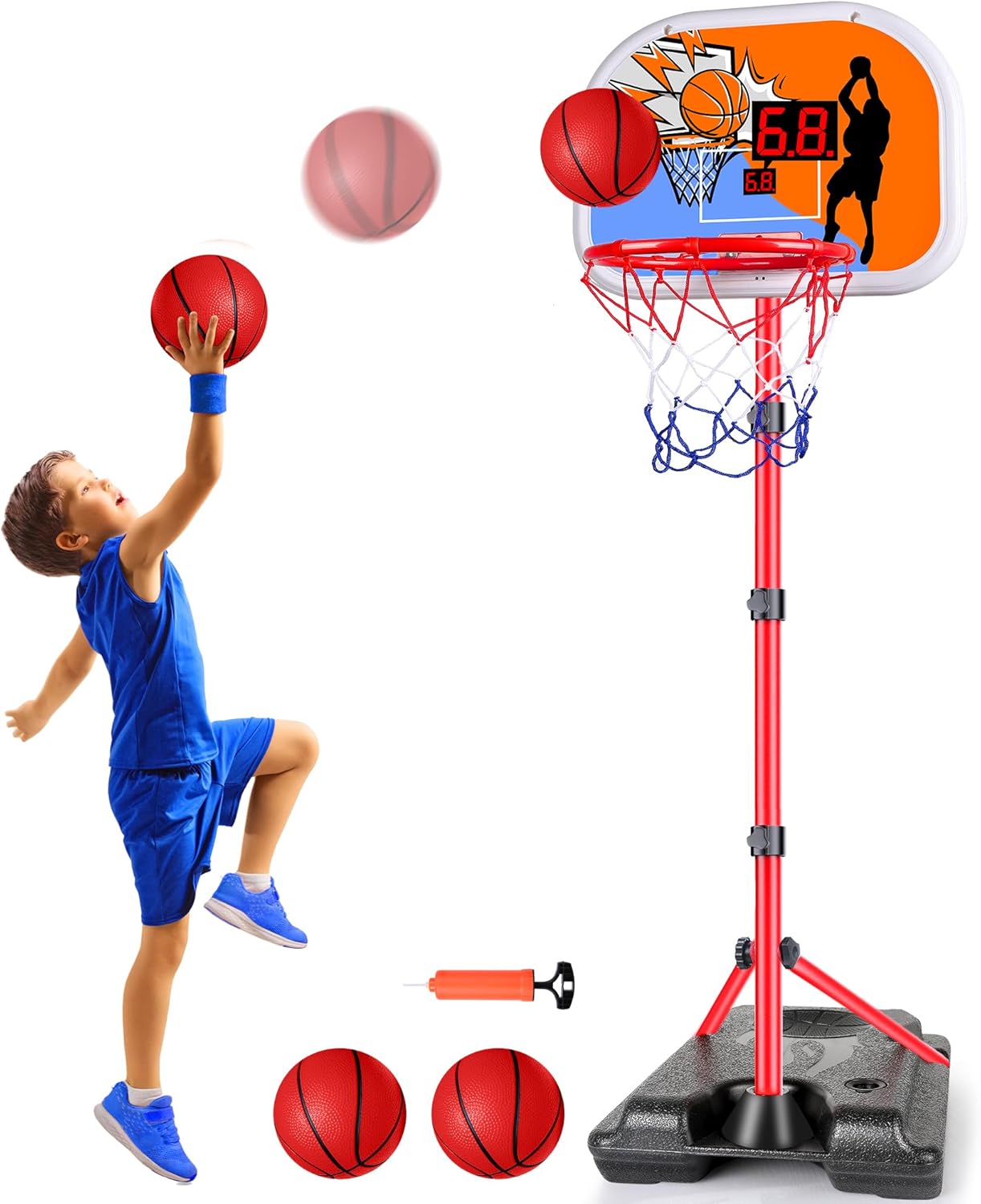 Kids Basketball Hoop, Special Basketball Hoop with Electronic Scoreboard, Innova...